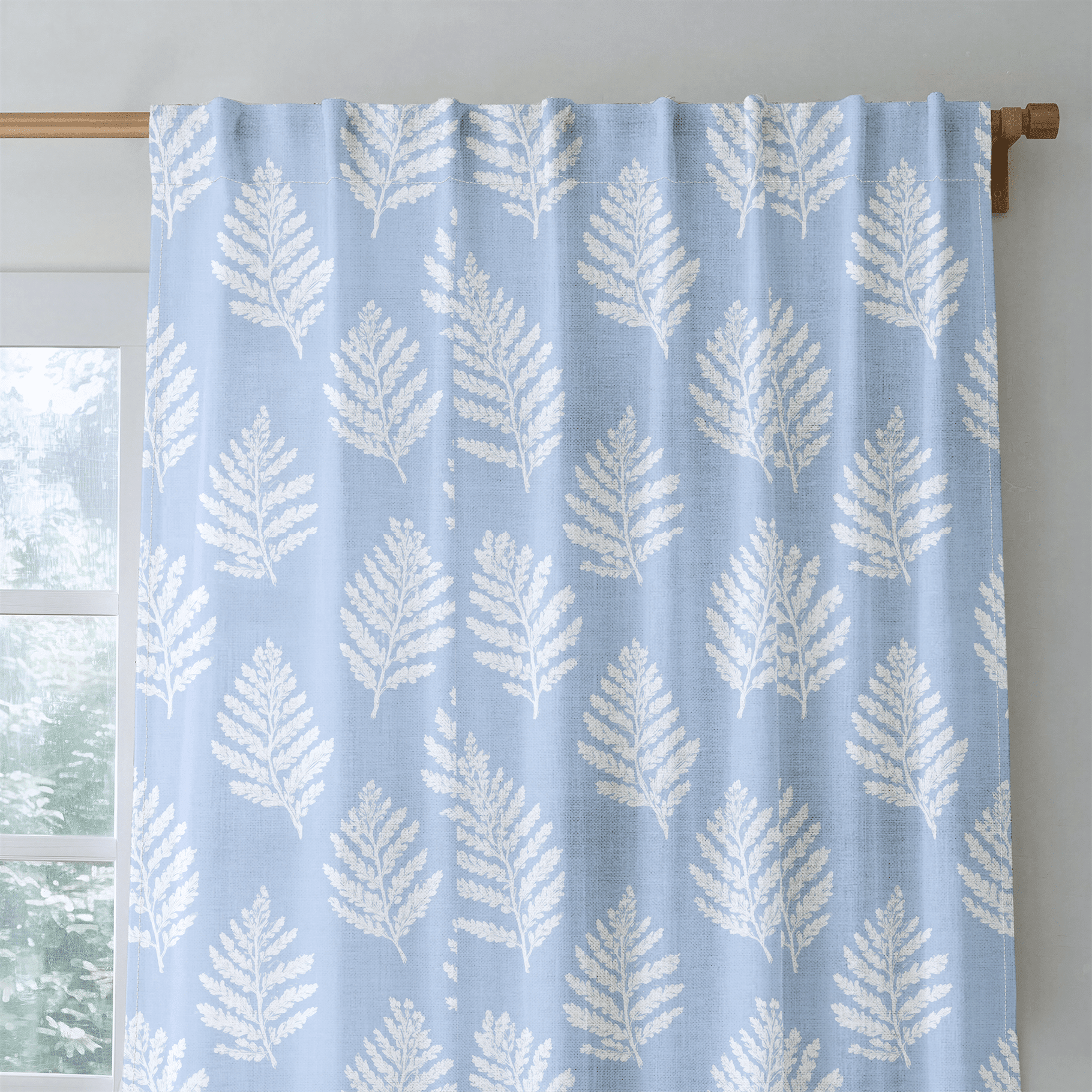 Periwinkle Branches - Drapery - Benton Lane Home - Lemon Park