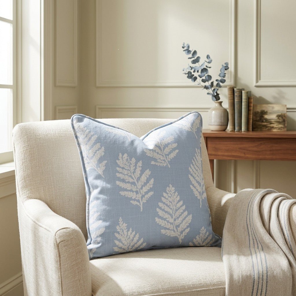 Periwinkle Branches Throw Pillow - Benton Lane Home - Lemon Park