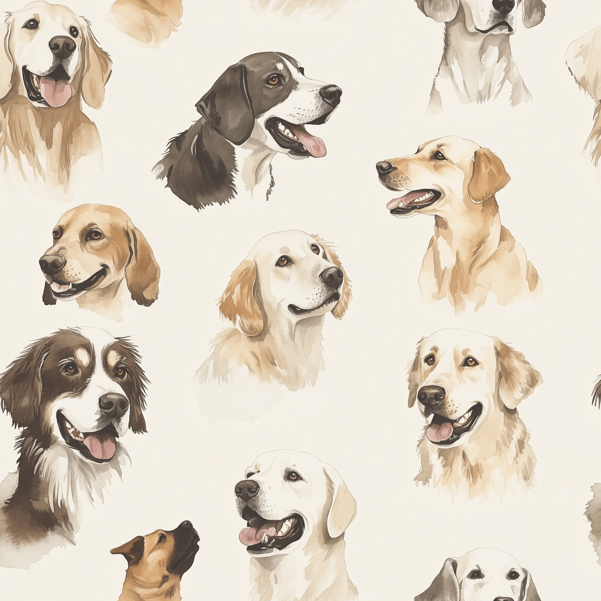 Pet Portraits Wallpaper - Benton Lane Home - Painted Paper