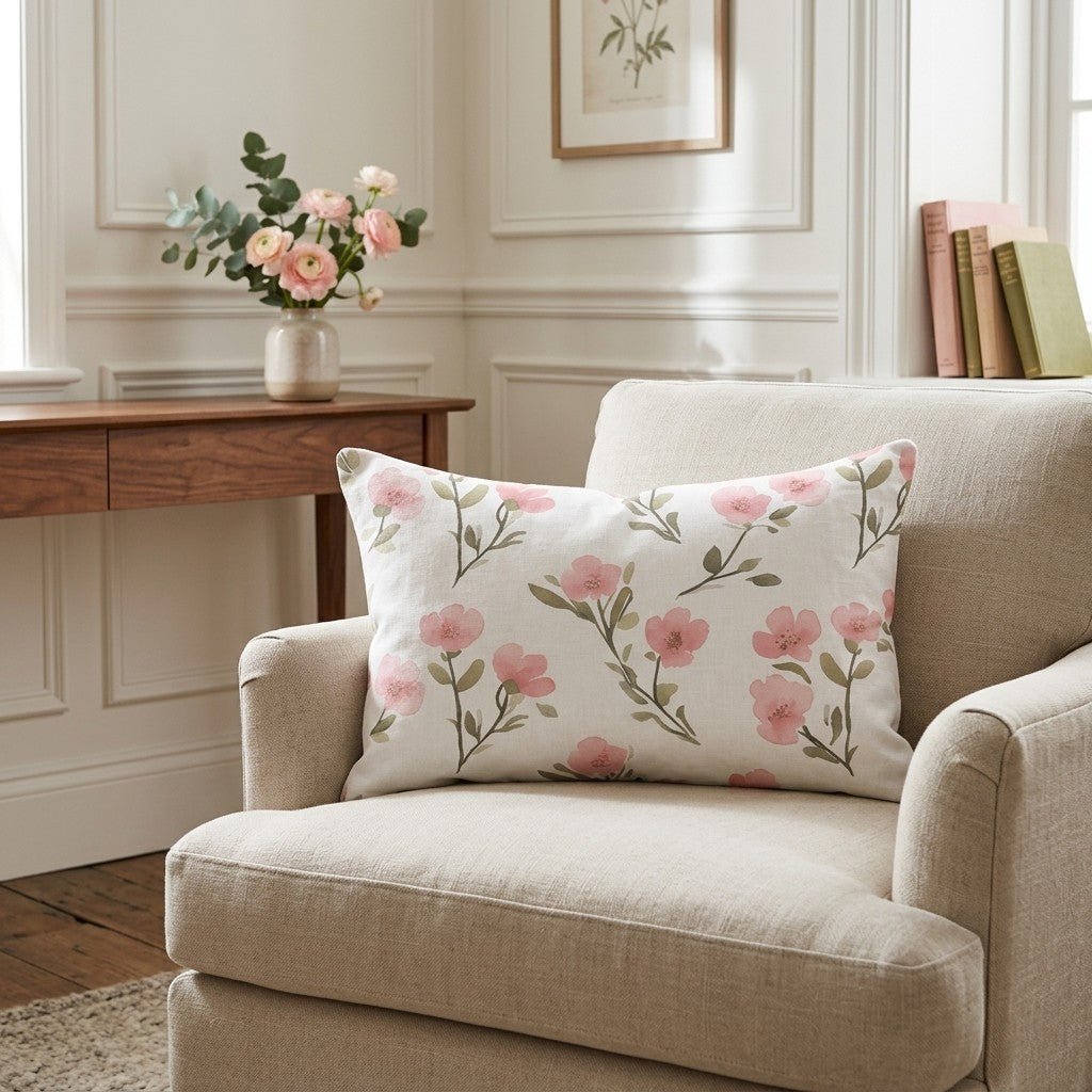 Petal Blush Throw Pillow - Benton Lane Home - Lemon Park