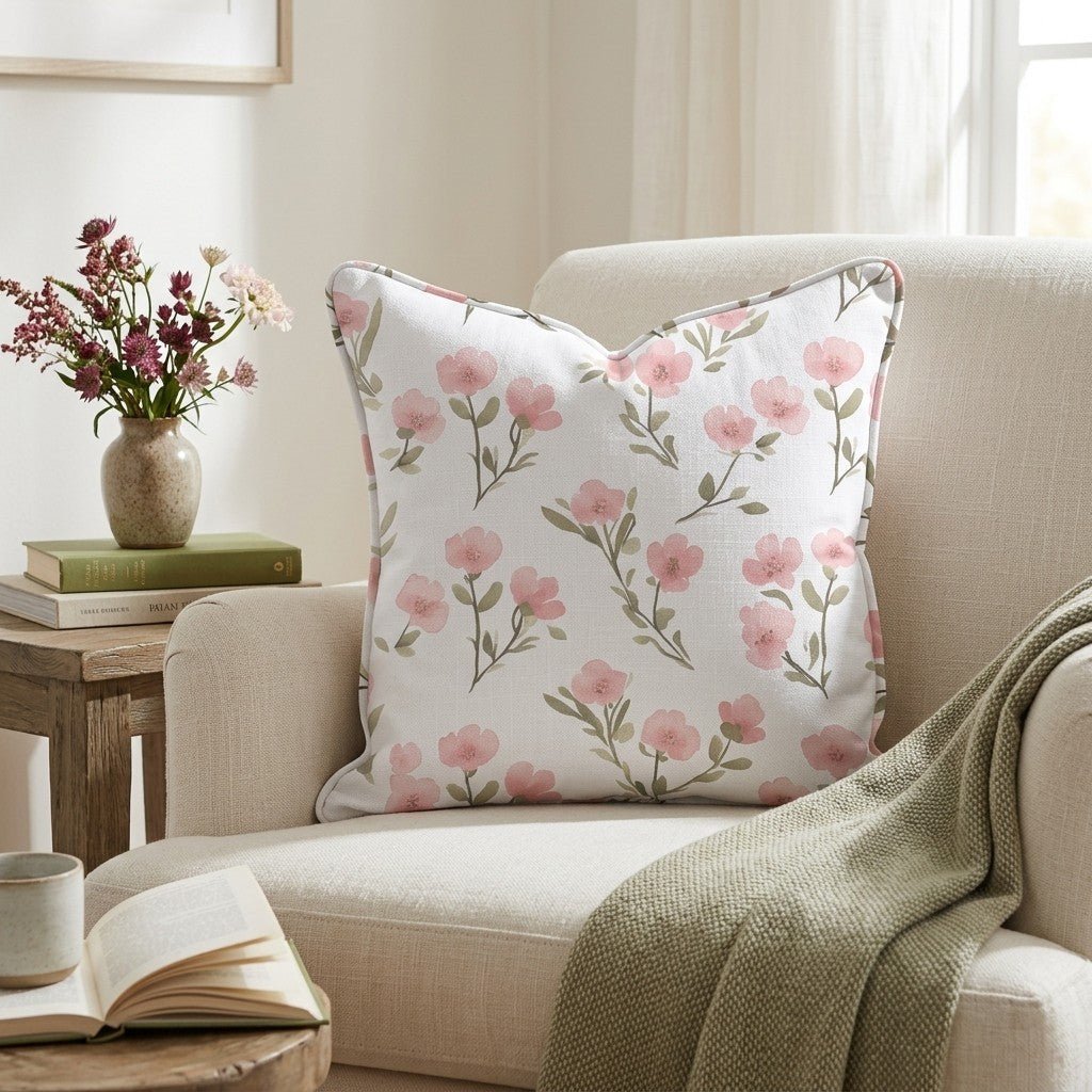 Petal Blush Throw Pillow - Benton Lane Home - Lemon Park