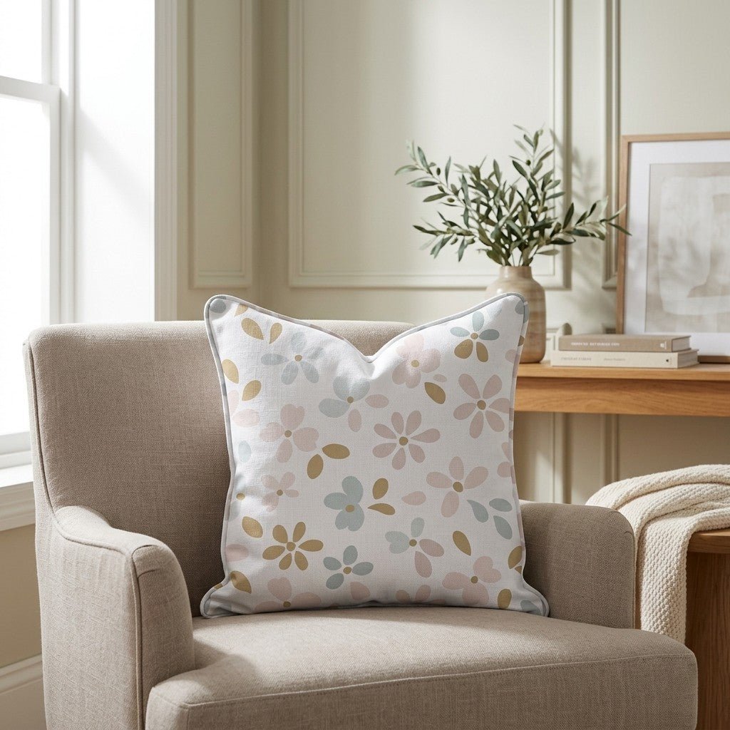 Petal Dots Throw Pillow - Benton Lane Home - Lemon Park