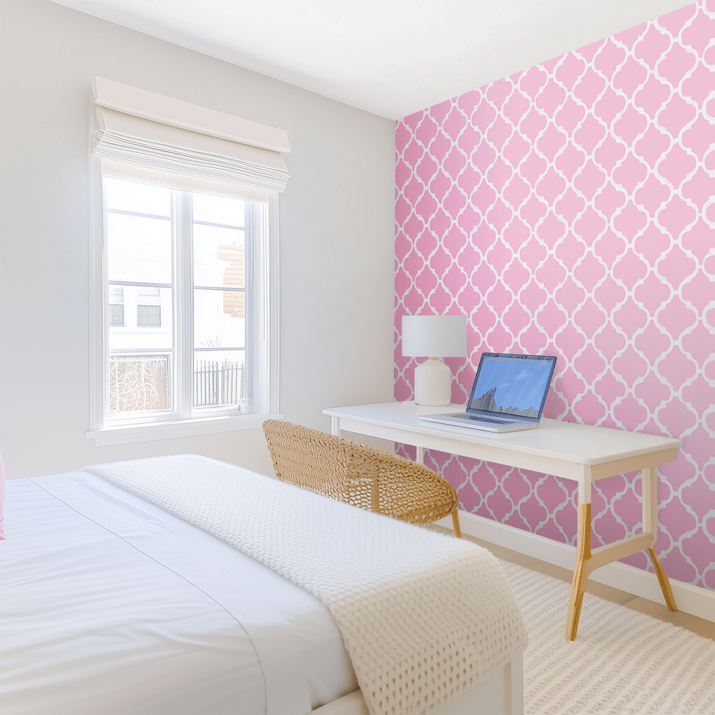 Petal Lattice Wallpaper - Lemon Park