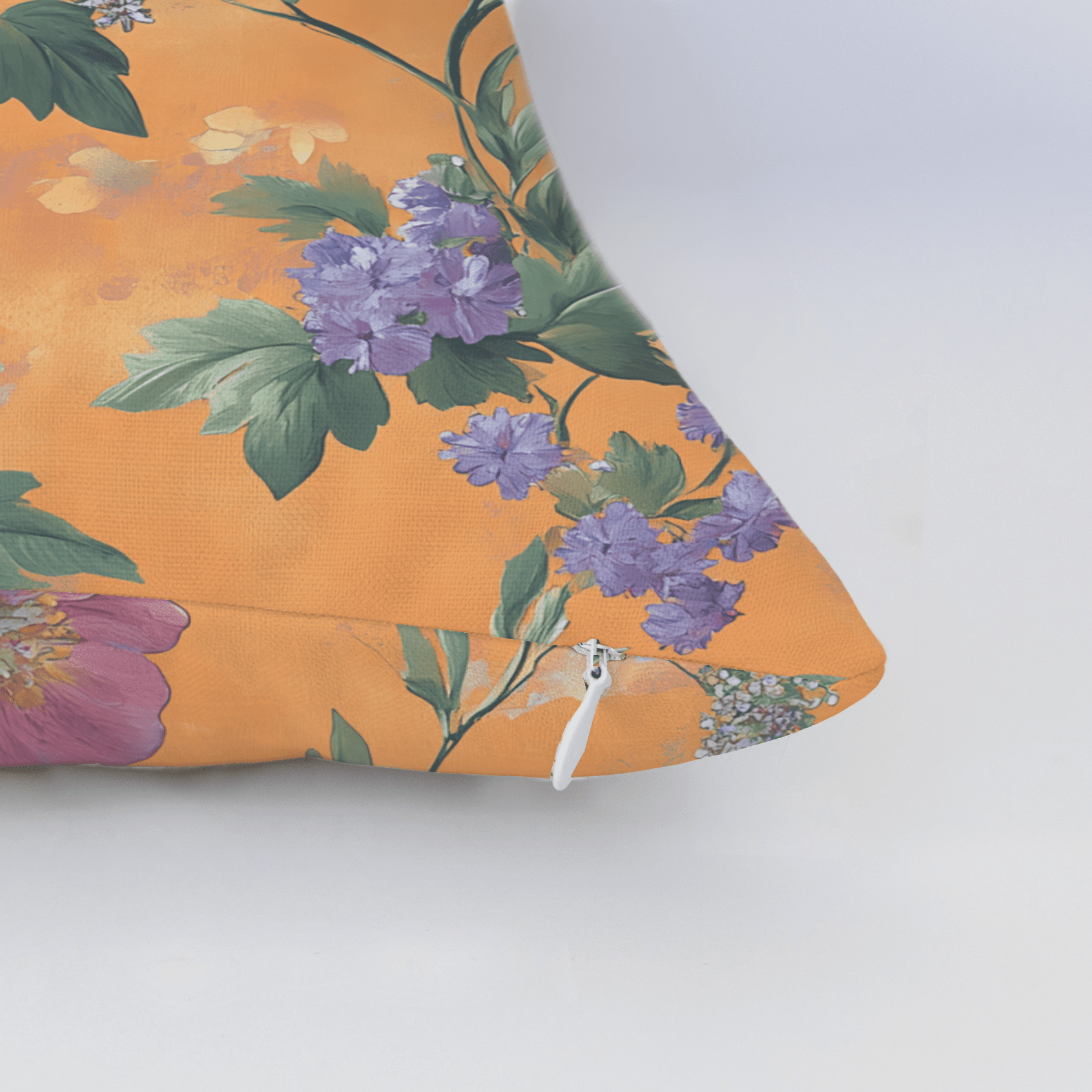 Petals & Persimmons Throw Pillow - Benton Lane Home - Lemon Park