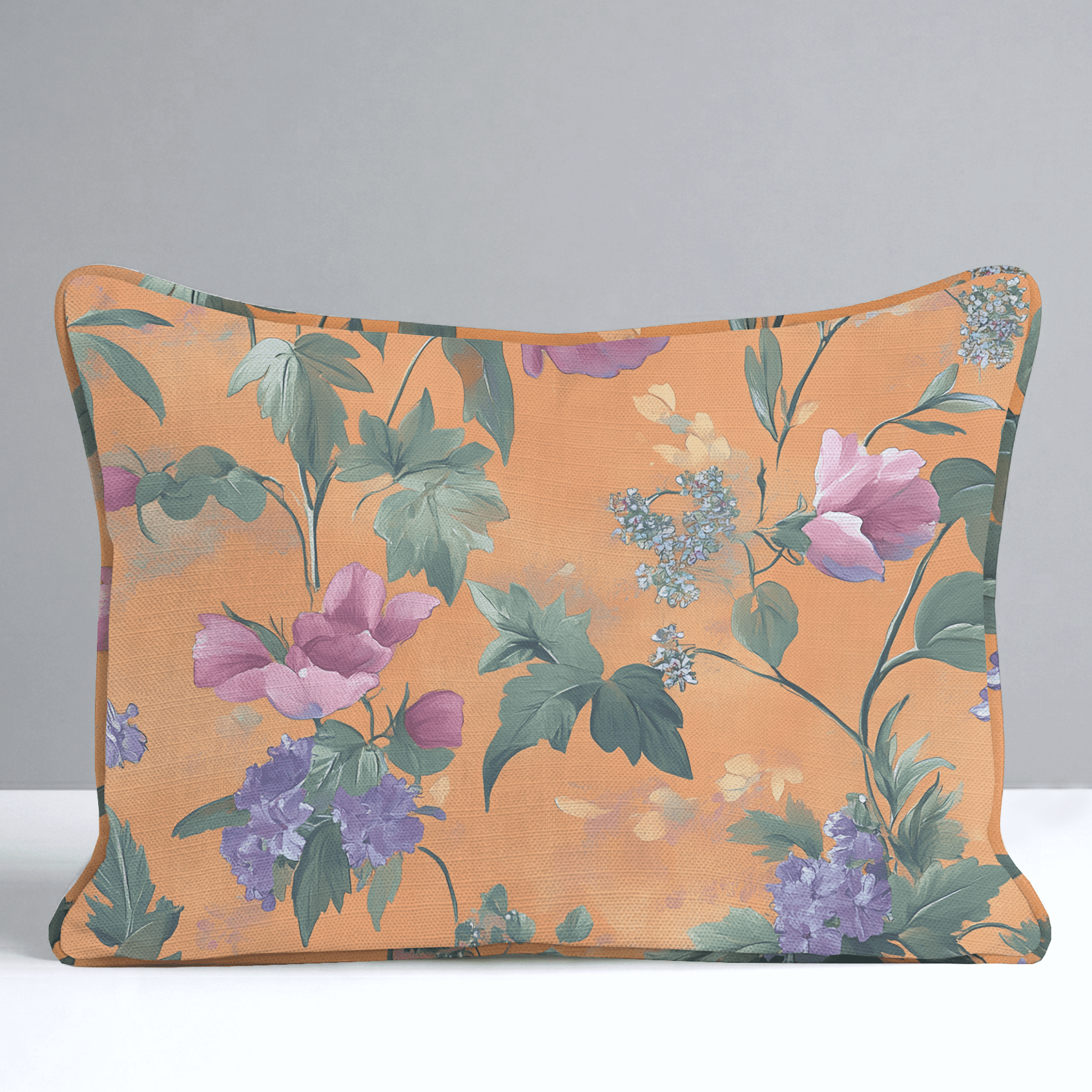 Petals & Persimmons Throw Pillow - Benton Lane Home - Lemon Park