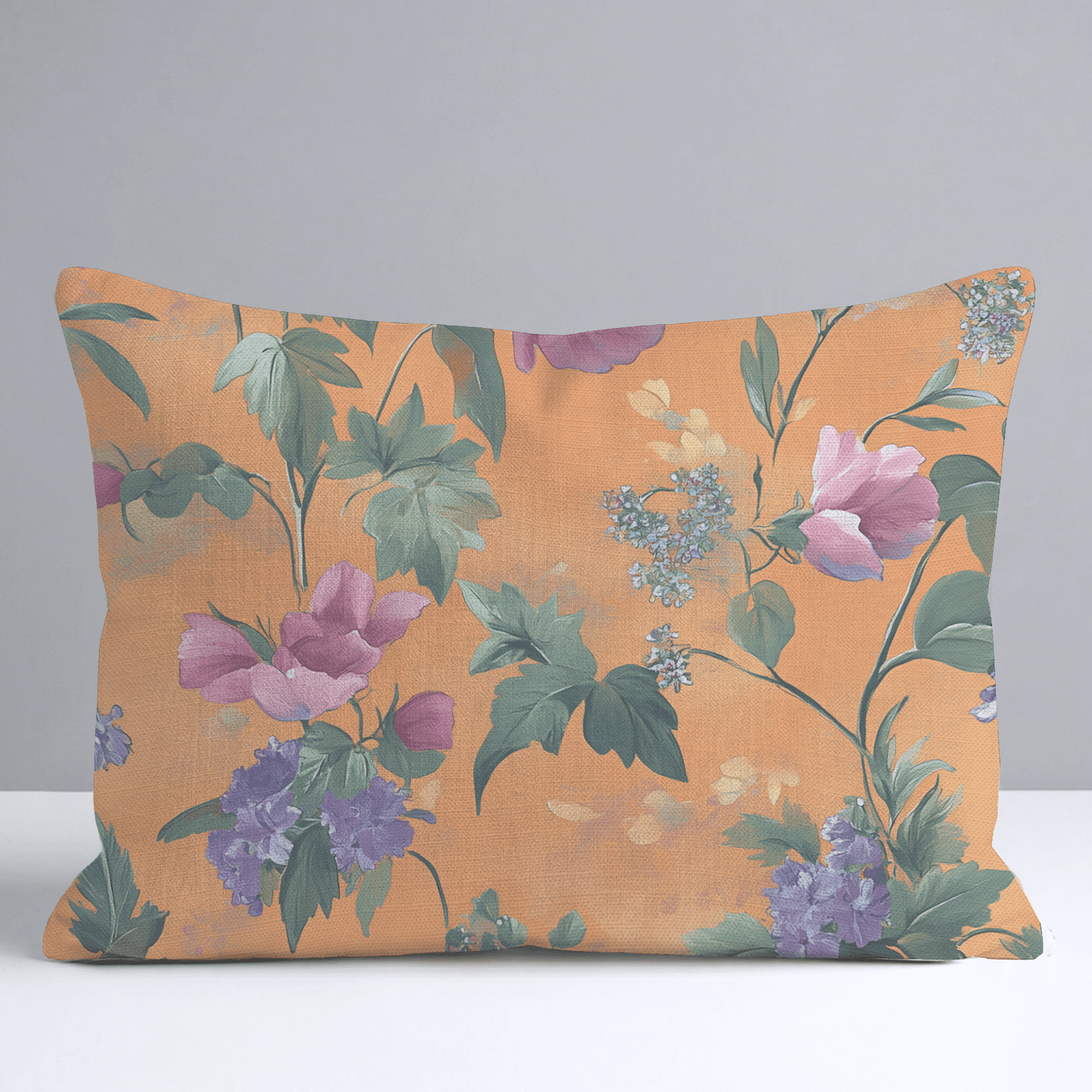 Petals & Persimmons Throw Pillow - Benton Lane Home - Lemon Park