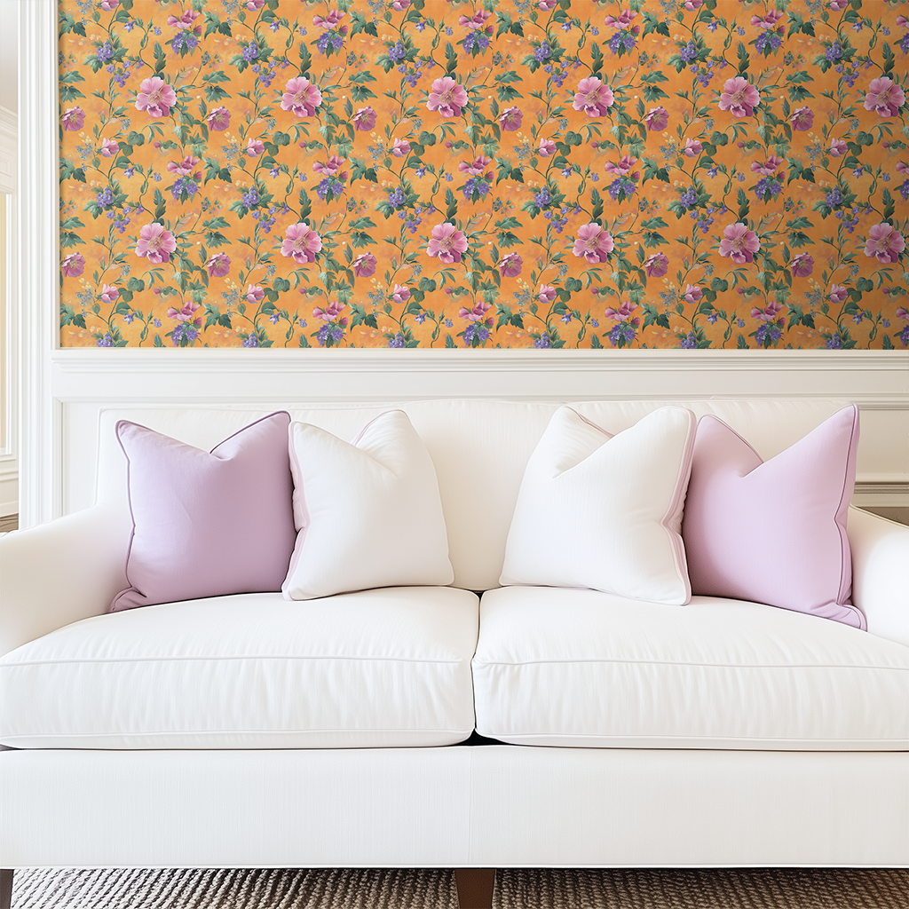 Petals & Persimmons Wallpaper