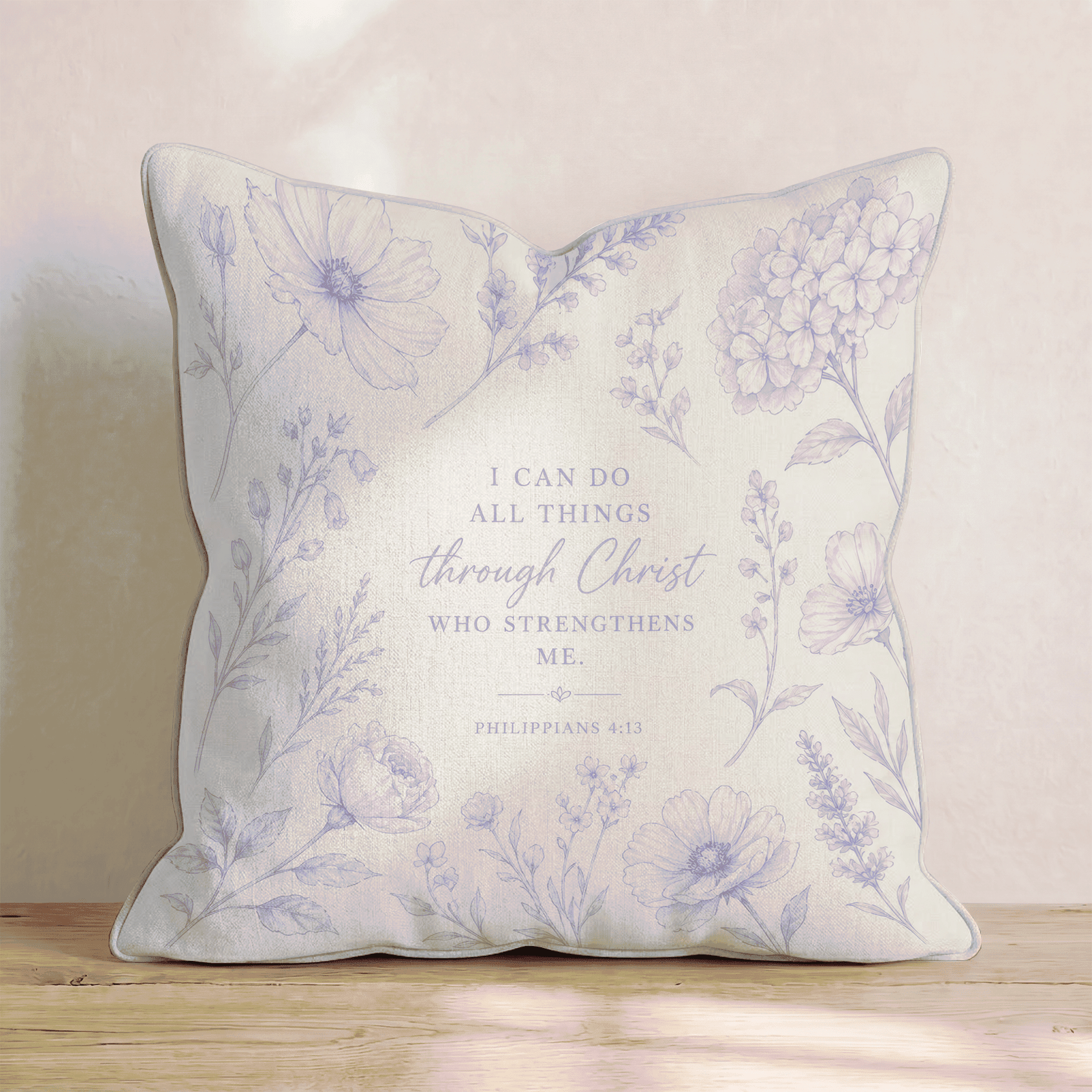 Philippians 4:13 Throw Pillow - Benton Lane Home - Hillcroft Home