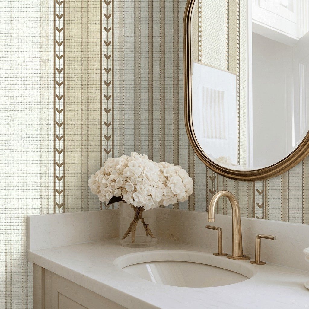 Philomena Faux Grasscloth Wallpaper - Painted Paper