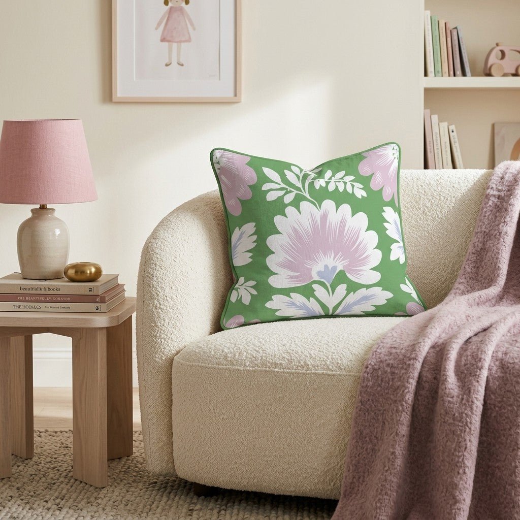 Picnic Forals Throw Pillow - Benton Lane Home - Hillcroft Home