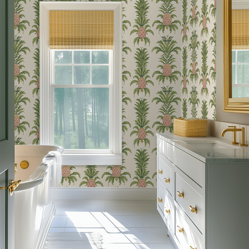 Pineapple Parade Wallpaper - Painted Paper