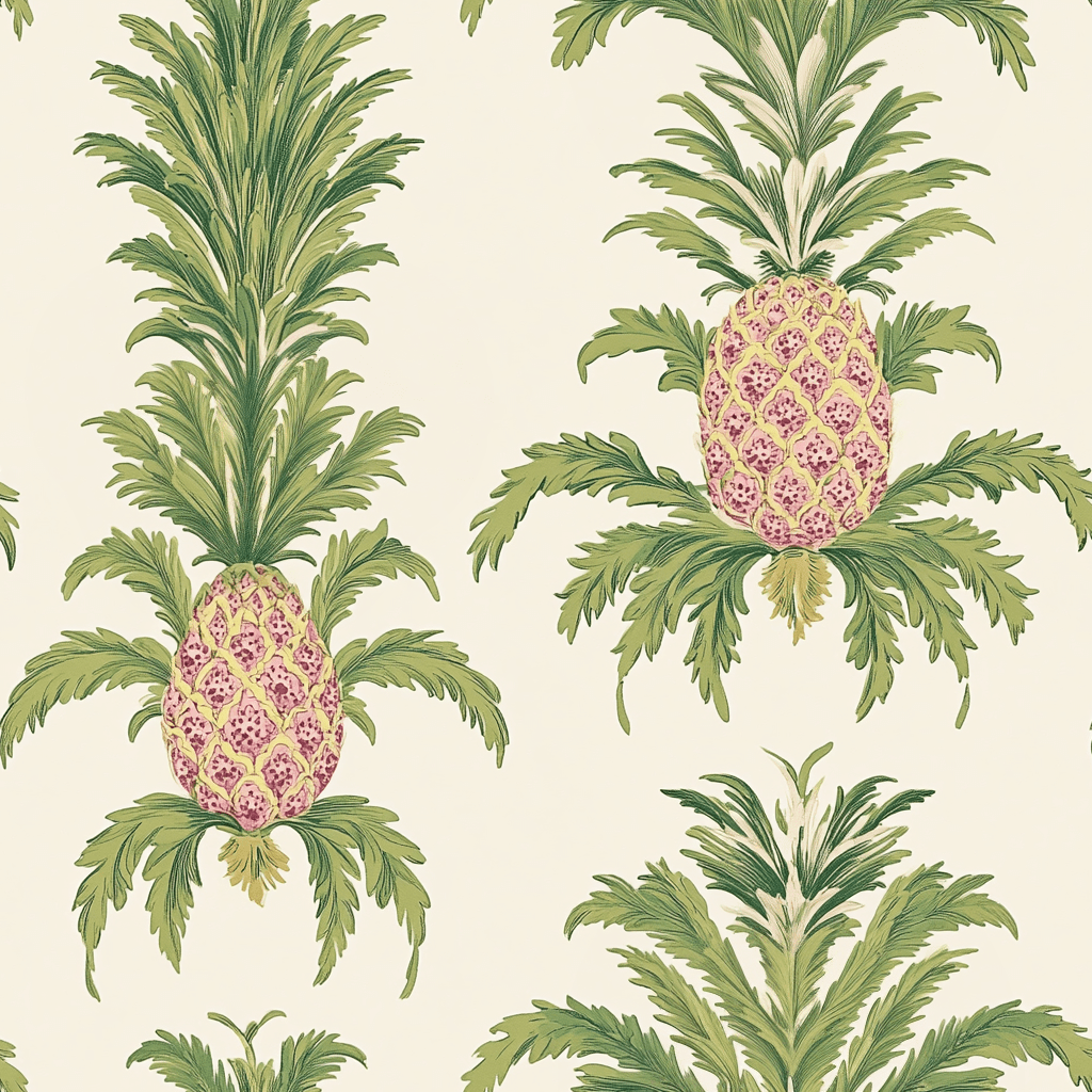 Pineapple Parade Wallpaper - Painted Paper