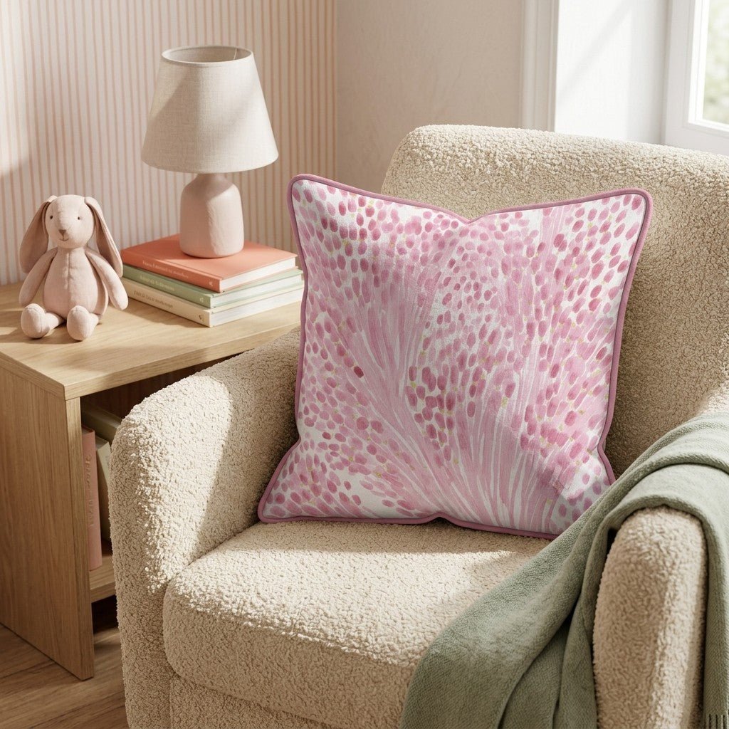 Pink Dotted Throw Pillow - Benton Lane Home - Hillcroft Home