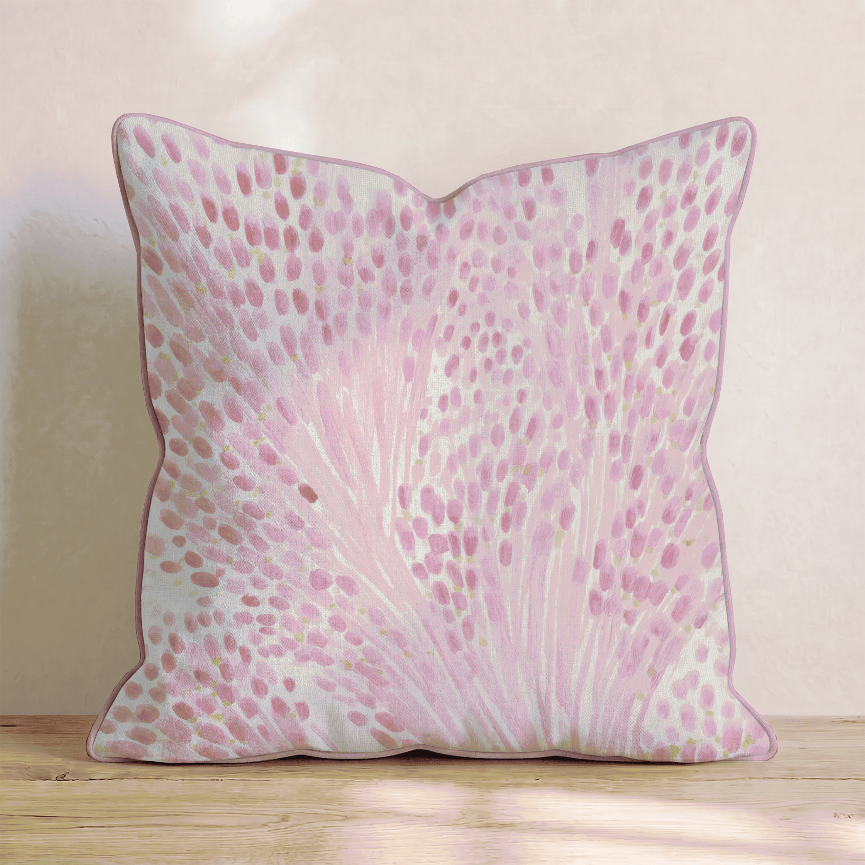 Pink Dotted Throw Pillow - Benton Lane Home - Hillcroft Home