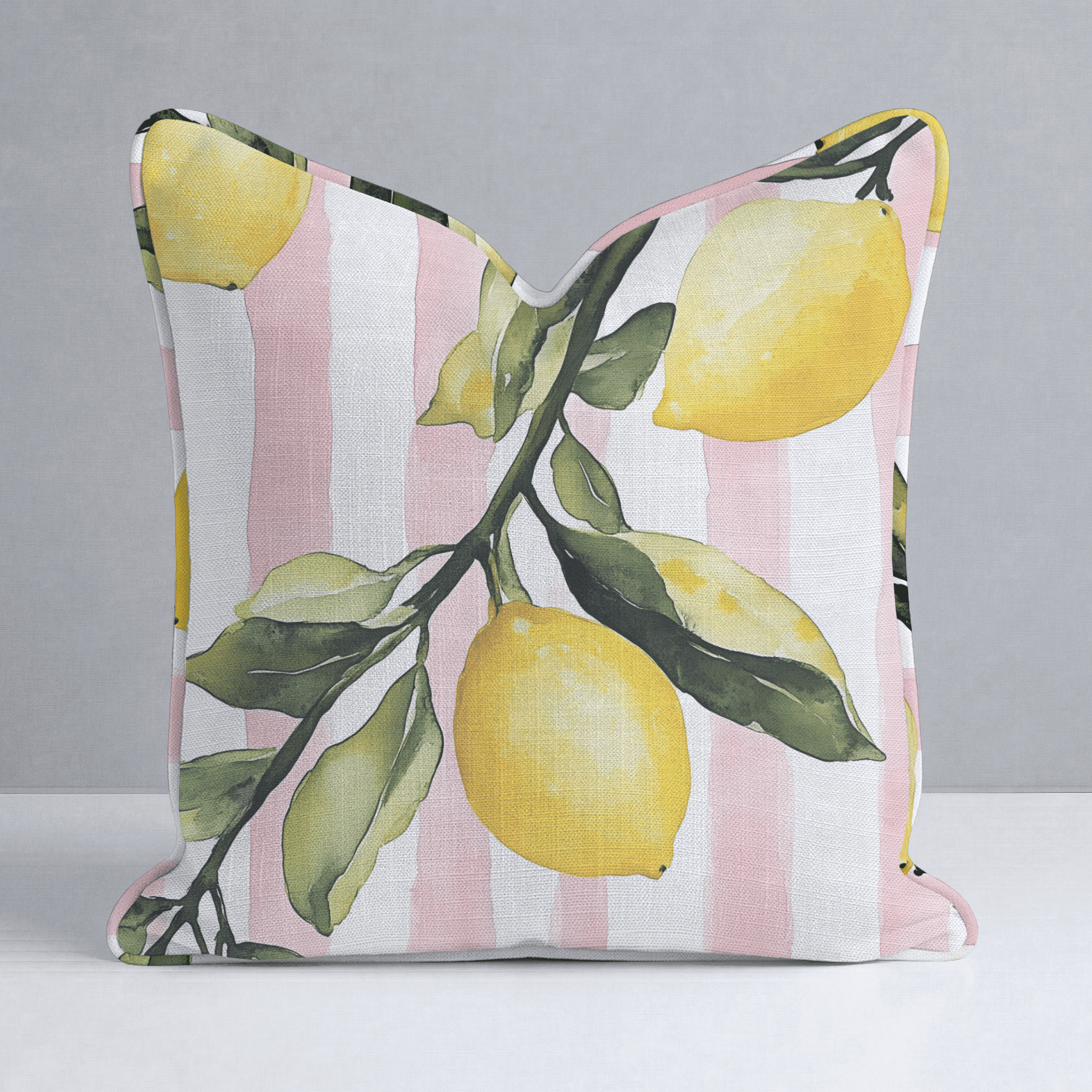 Pink Lemonade Throw Pillow - Benton Lane Home - Lemon Park