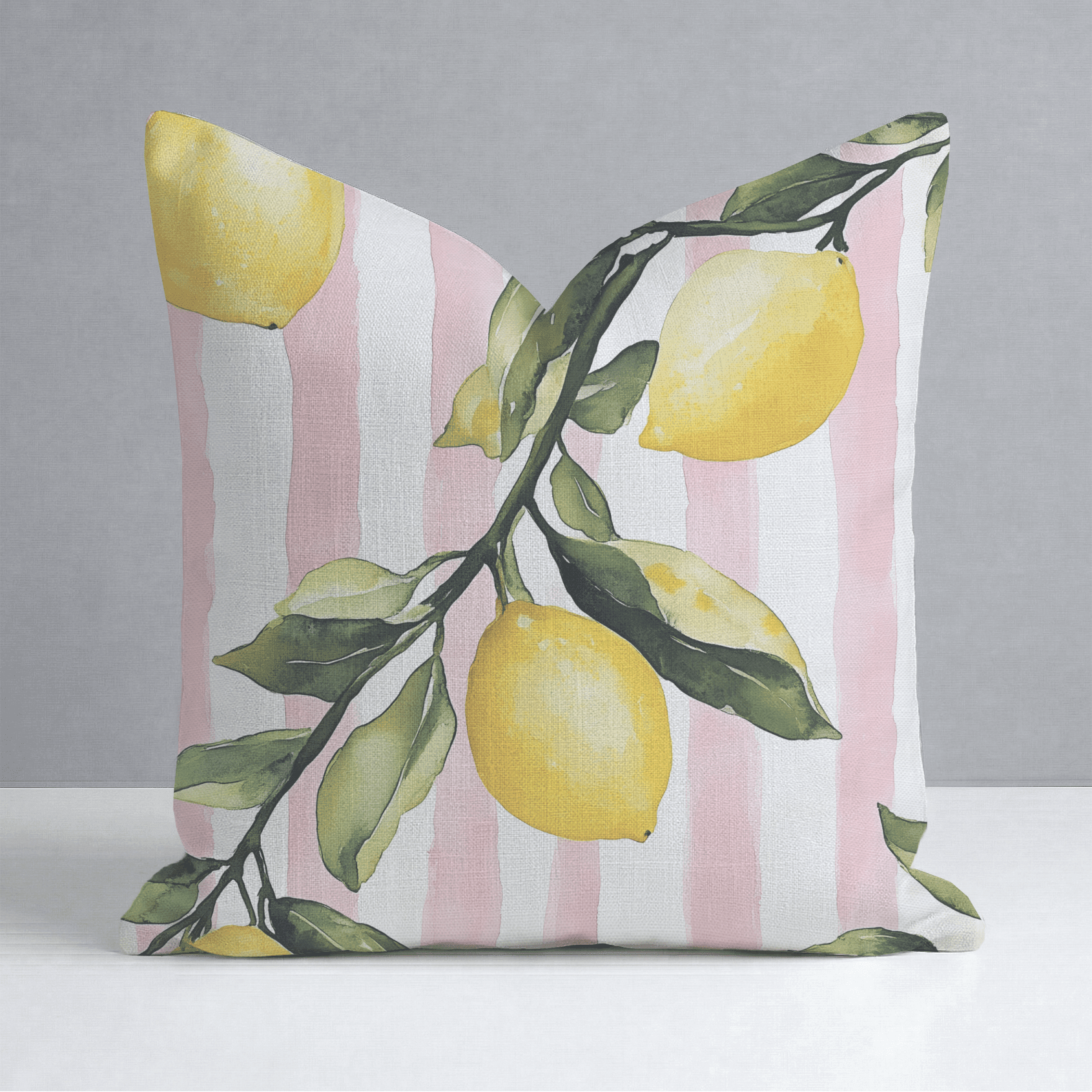 Pink Lemonade Throw Pillow - Benton Lane Home - Lemon Park