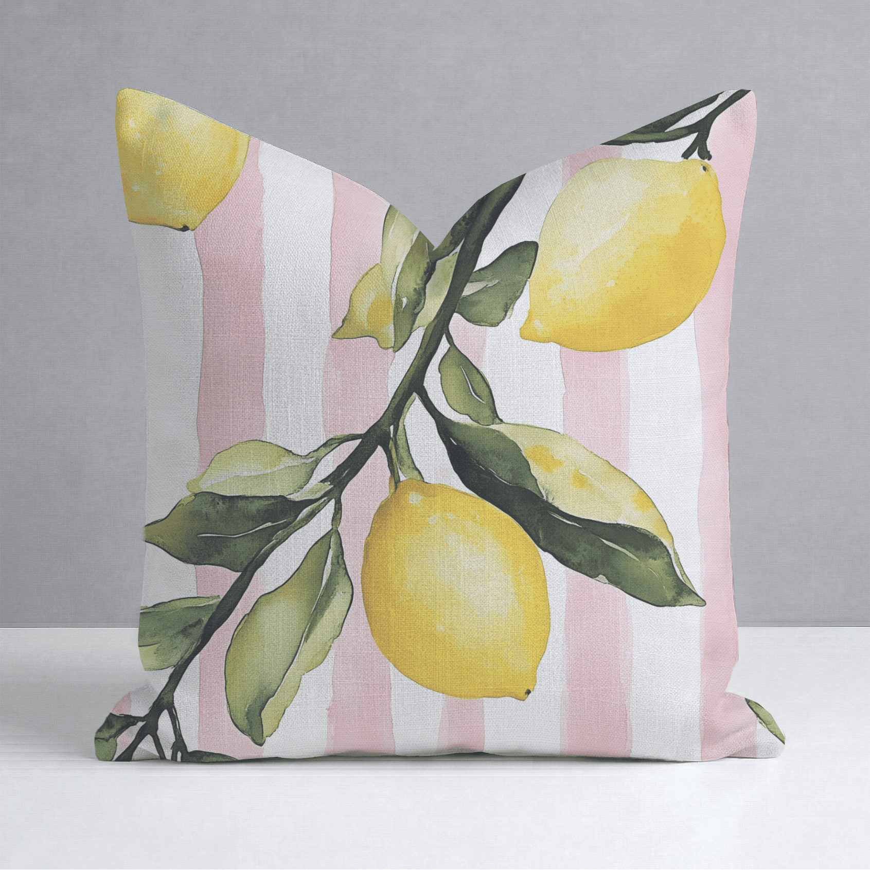 Pink Lemonade Throw Pillow - Benton Lane Home - Lemon Park