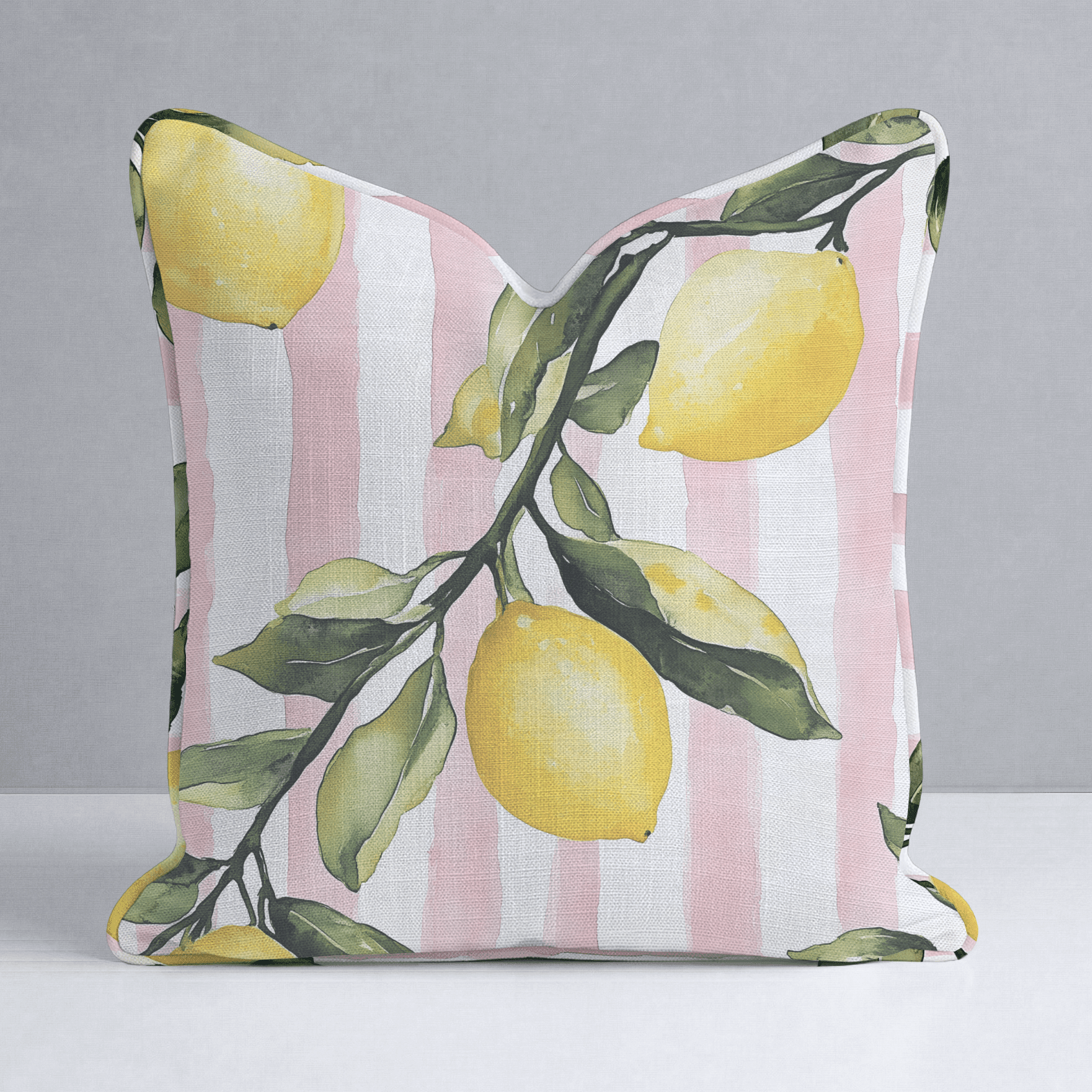 Pink Lemonade Throw Pillow - Benton Lane Home - Lemon Park