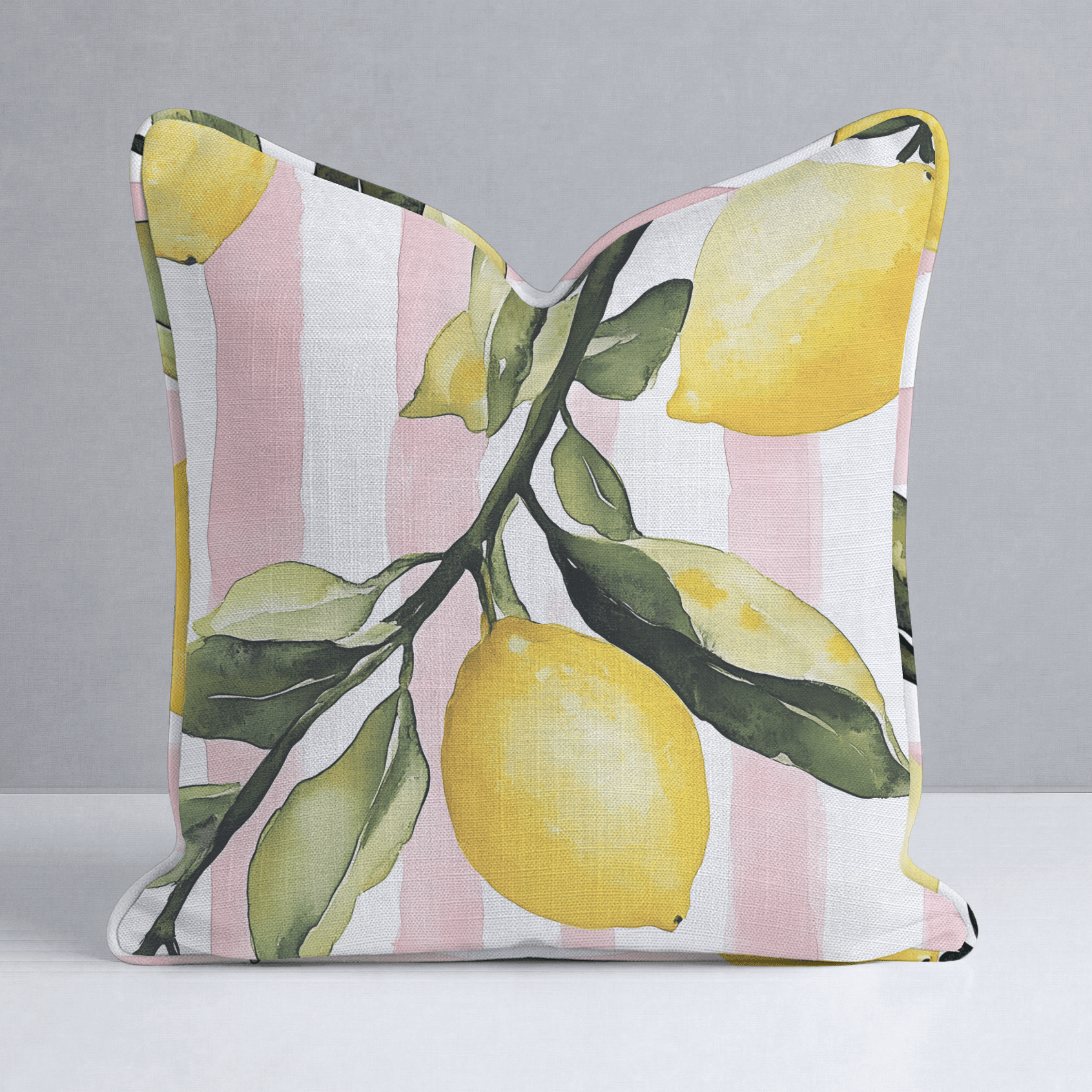 Pink Lemonade Throw Pillow - Benton Lane Home - Lemon Park