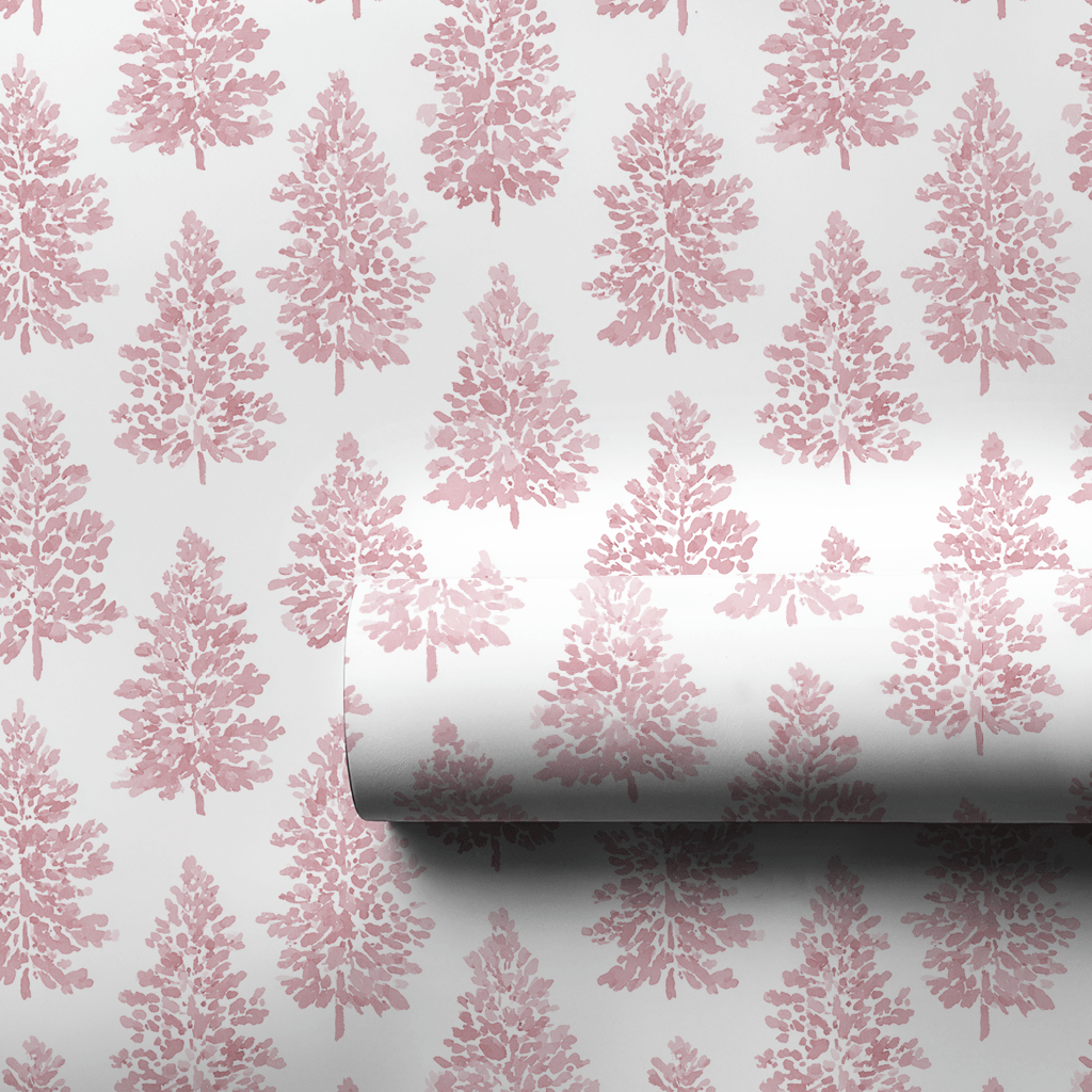 Pink Pines - Wrapping Paper - Benton Lane Home - Lemon Park