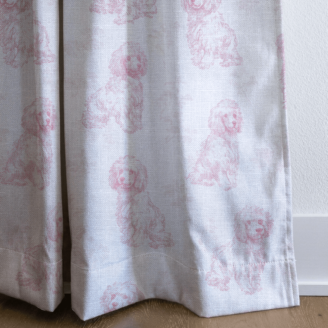 Pink Poodles - Drapery - Benton Lane Home - Lemon Park