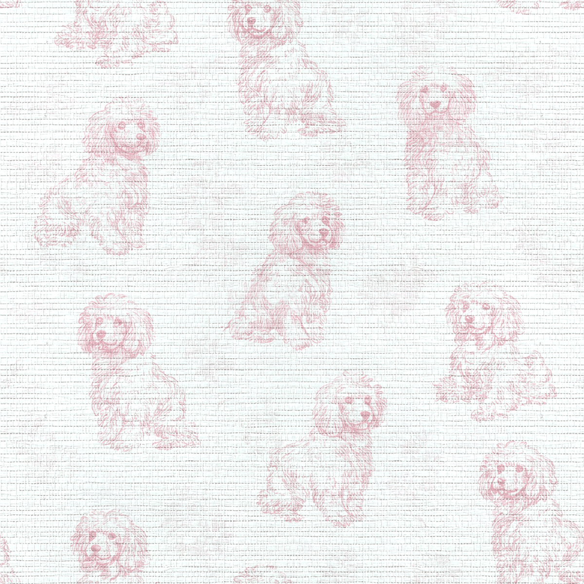 Pink Poodles Faux Grasscloth Wallpaper - Benton Lane Home - Lemon Park