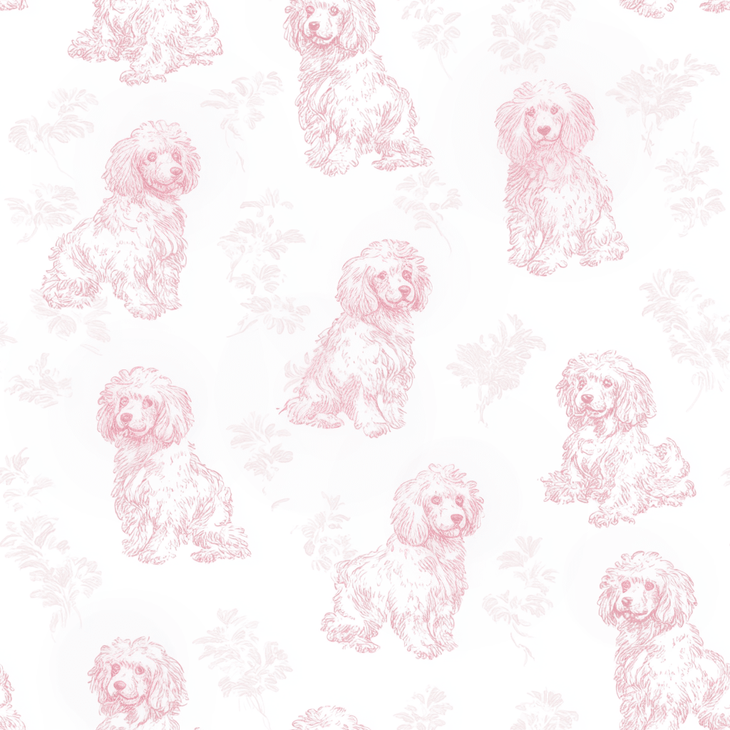 Pink Poodles Wallpaper - Lemon Park