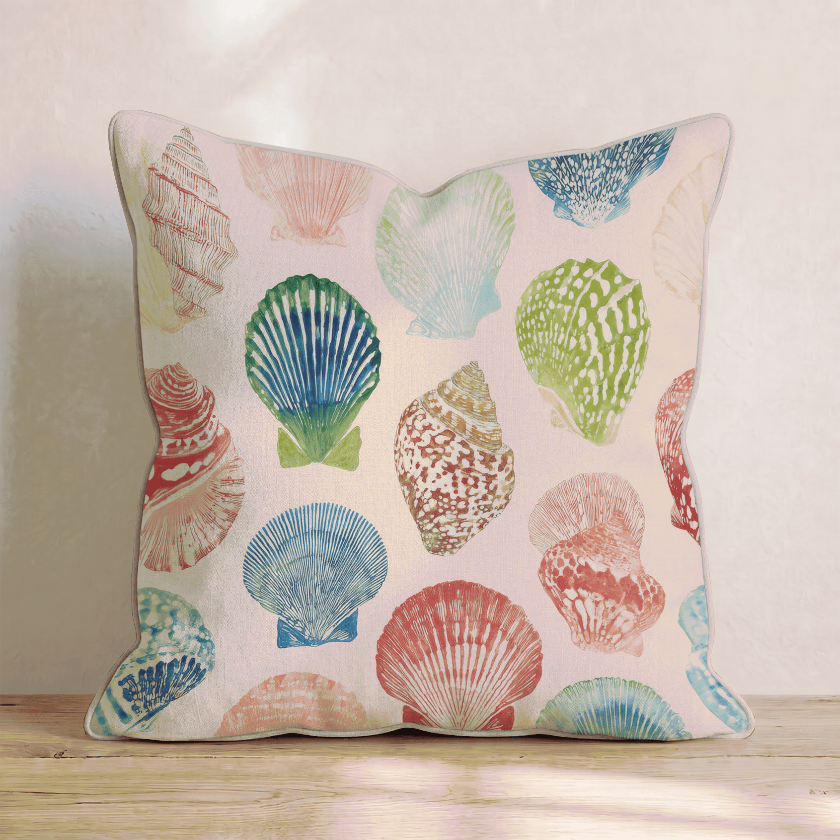 Pink Seashells Throw Pillow - Benton Lane Home - Hillcroft Home
