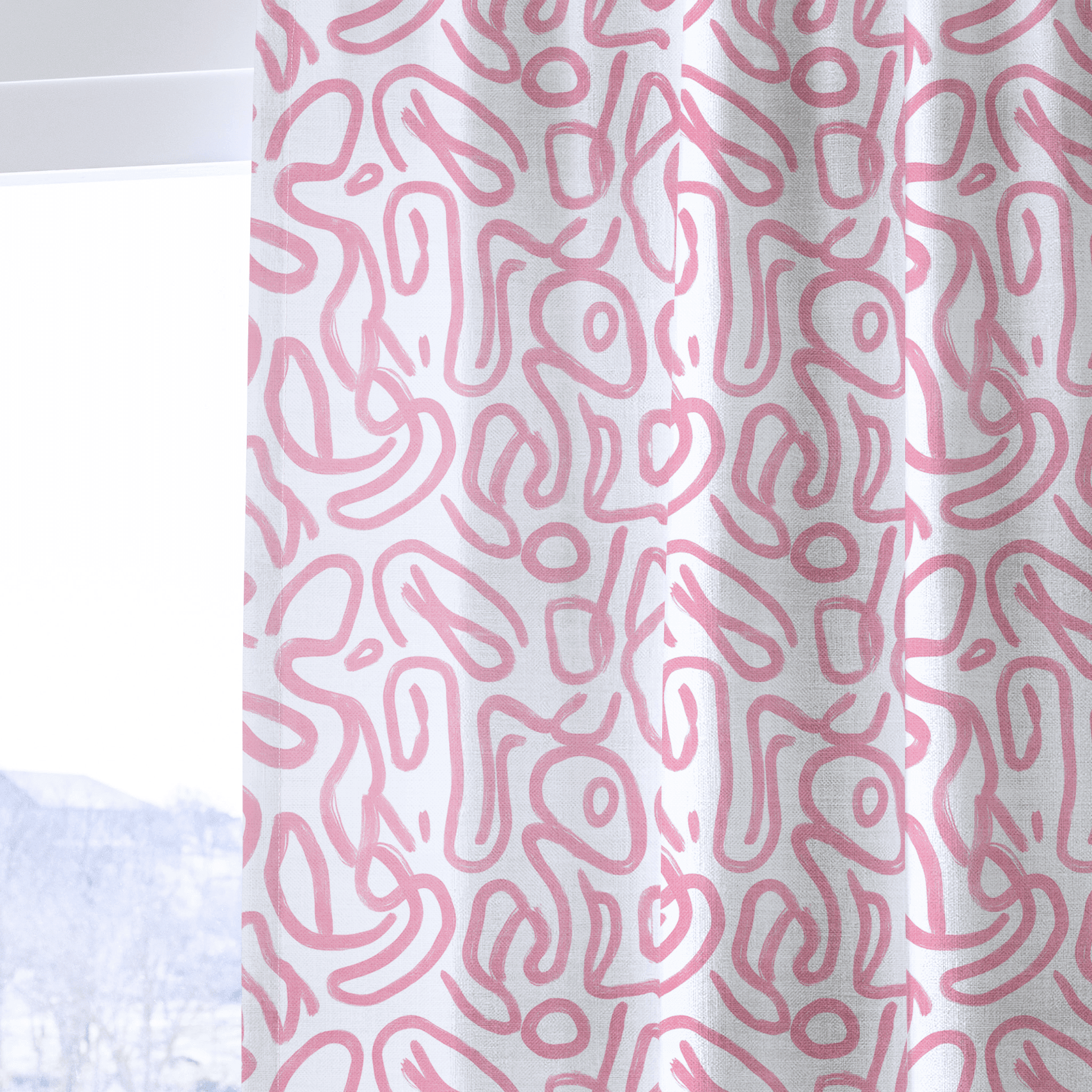 Pink Tangle - Drapery - Benton Lane Home - Lemon Park