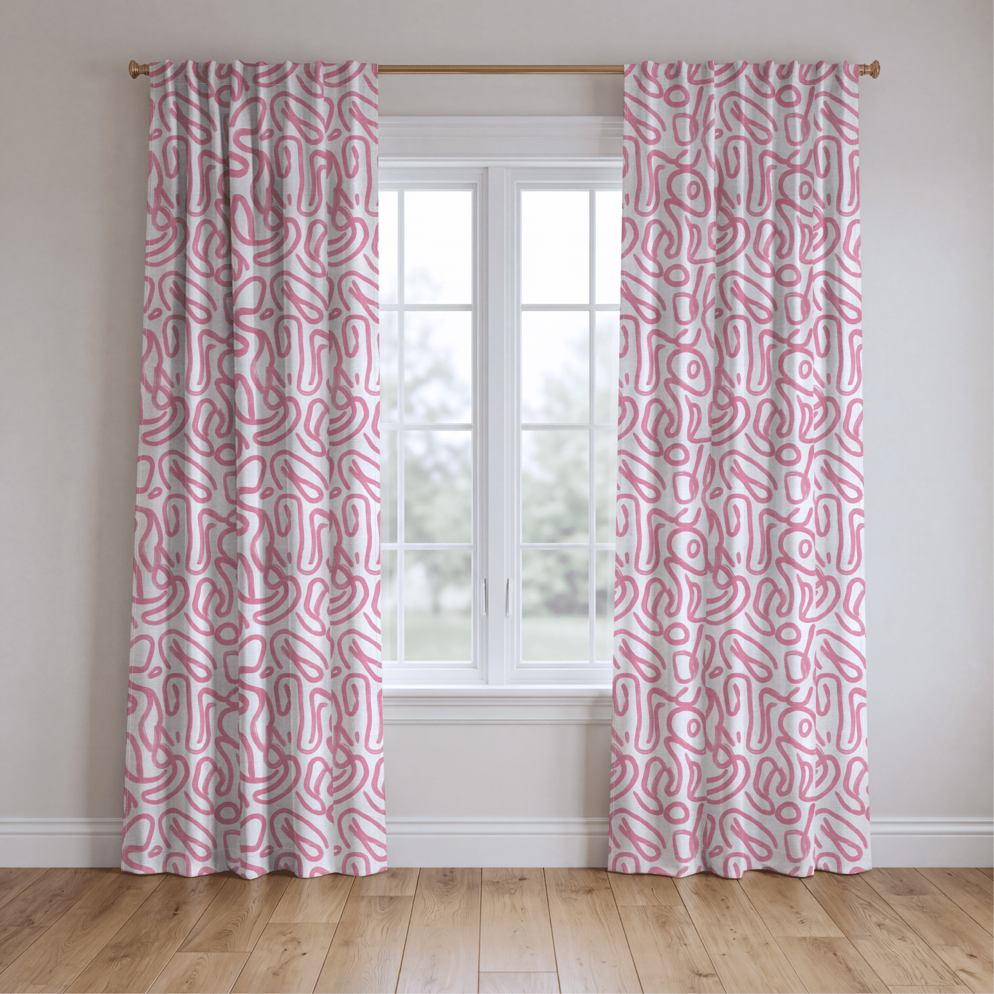 Pink Tangle - Drapery - Benton Lane Home - Lemon Park
