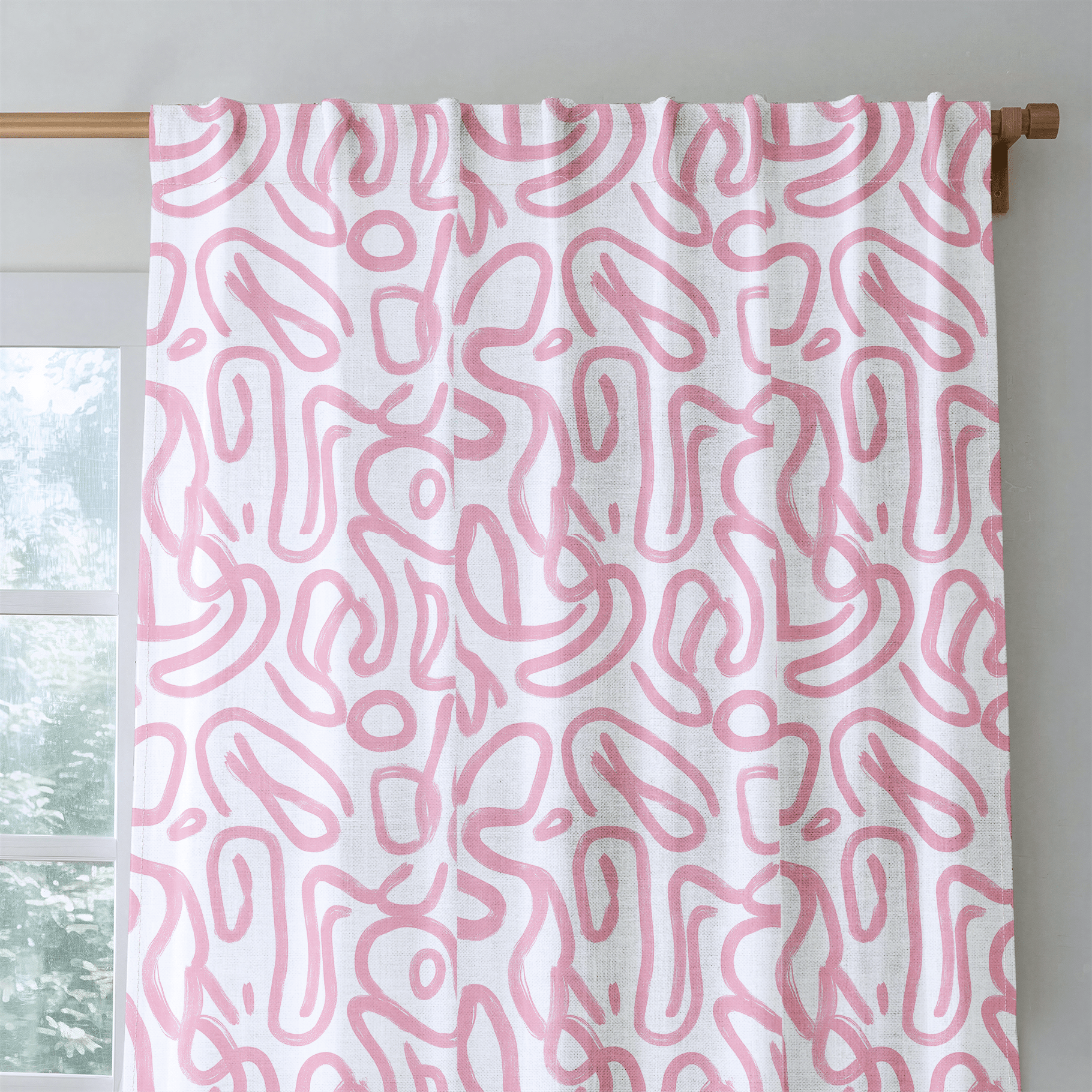 Pink Tangle - Drapery - Lemon Park
