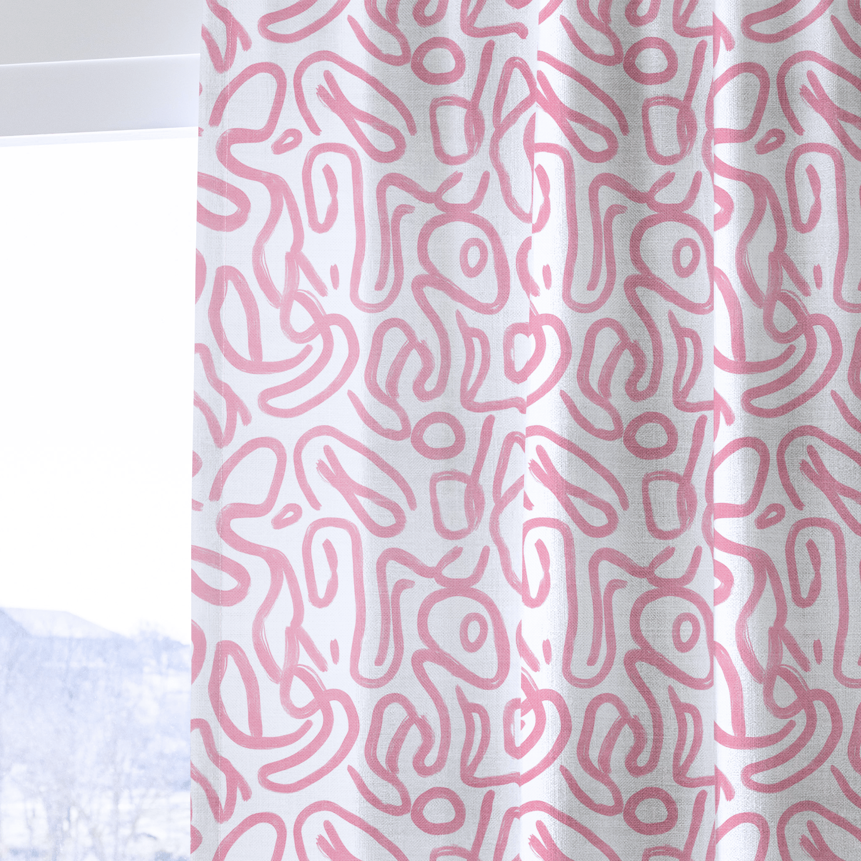 Pink Tangle - Drapery - Lemon Park