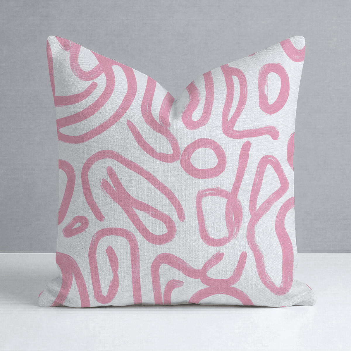 Pink Tangle Throw Pillow - Lemon Park