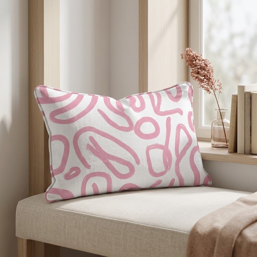 Pink Tangle Throw Pillow - Benton Lane Home - Lemon Park