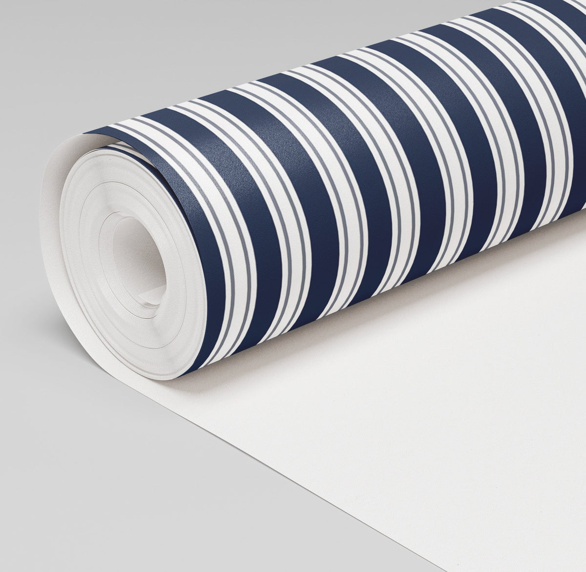 Pinstripe Blues Wallpaper - Painted Paper