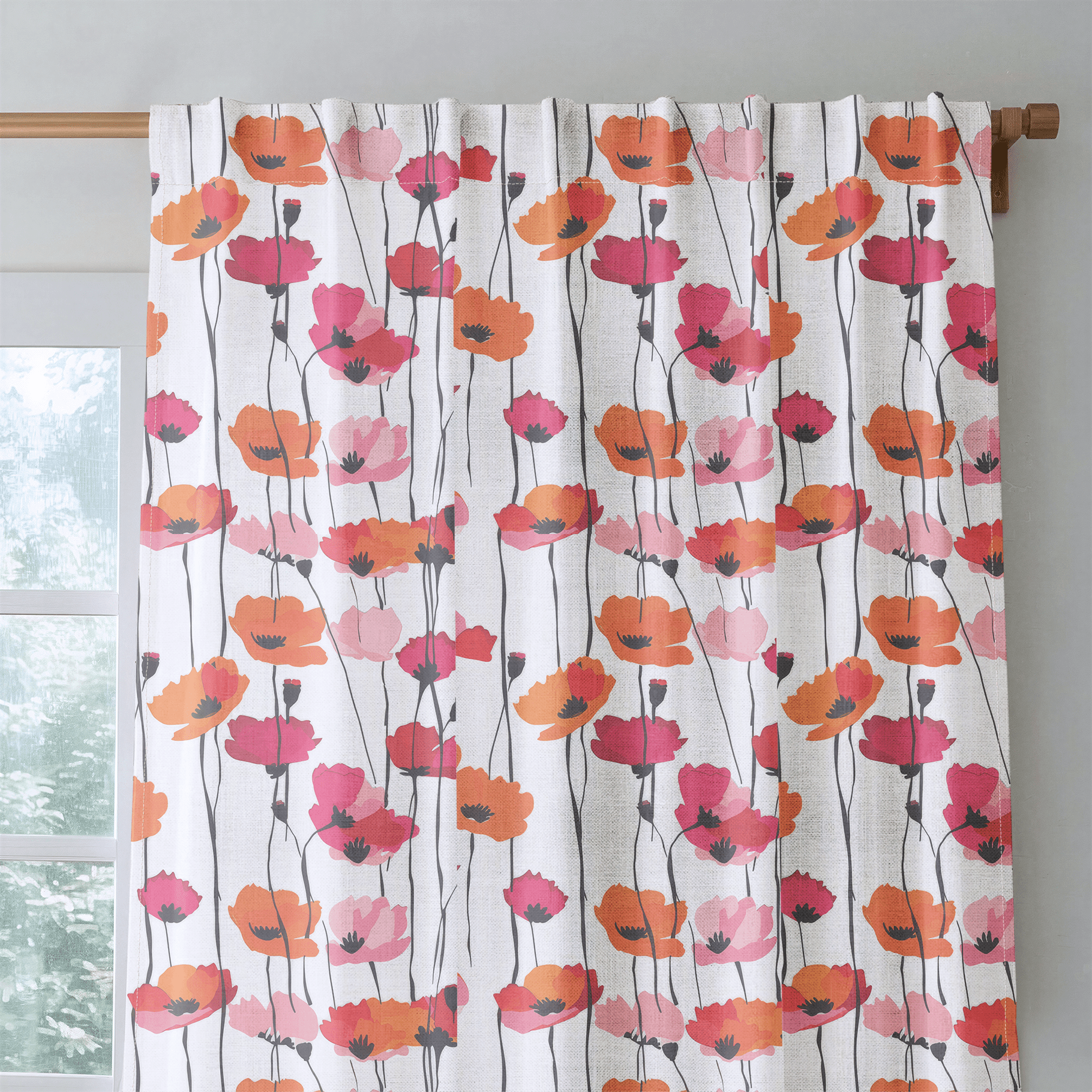 Piper's Poppy Parade - Drapery - Benton Lane Home - Lemon Park