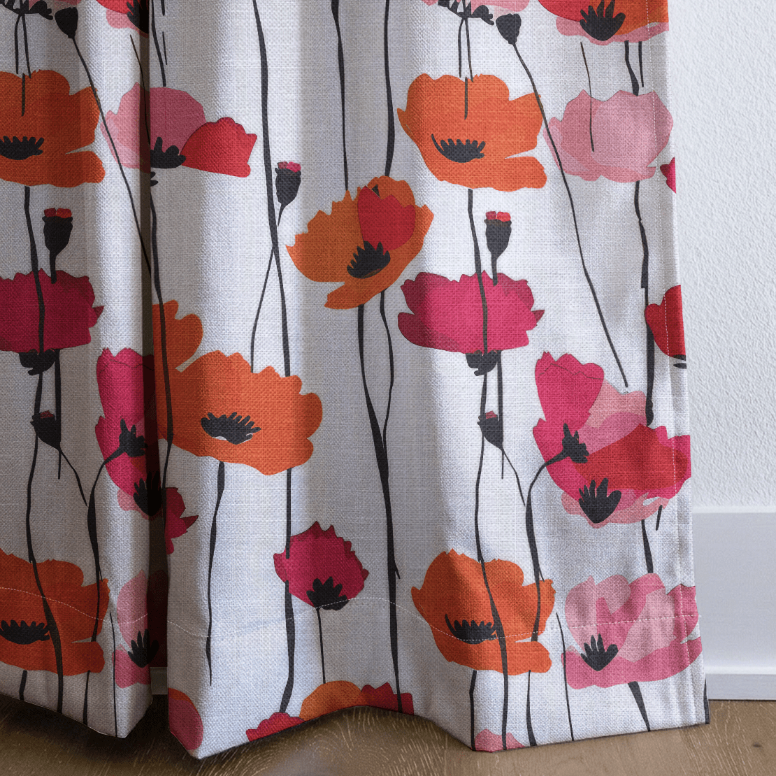 Piper's Poppy Parade - Drapery - Benton Lane Home - Lemon Park