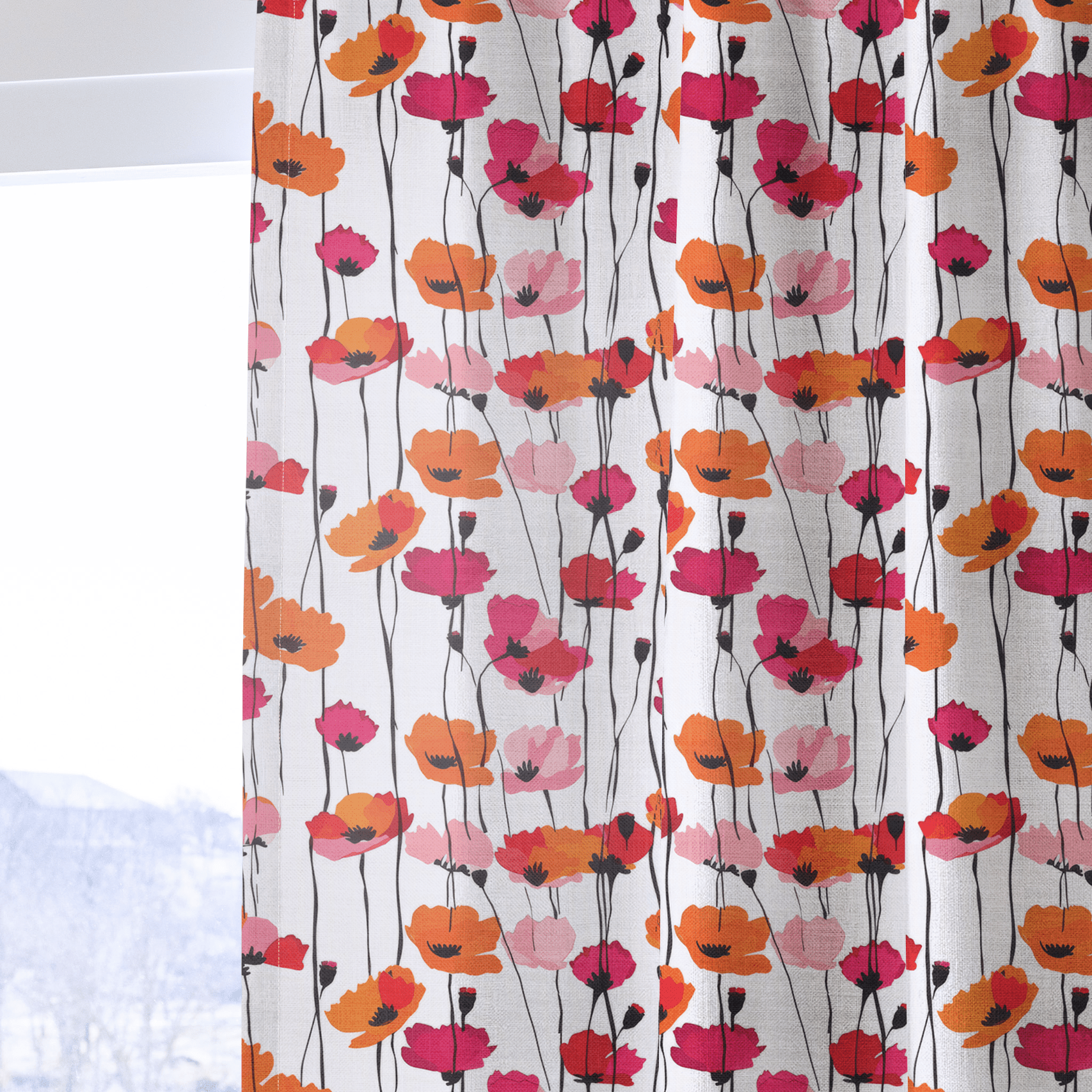 Piper's Poppy Parade - Drapery - Benton Lane Home - Lemon Park