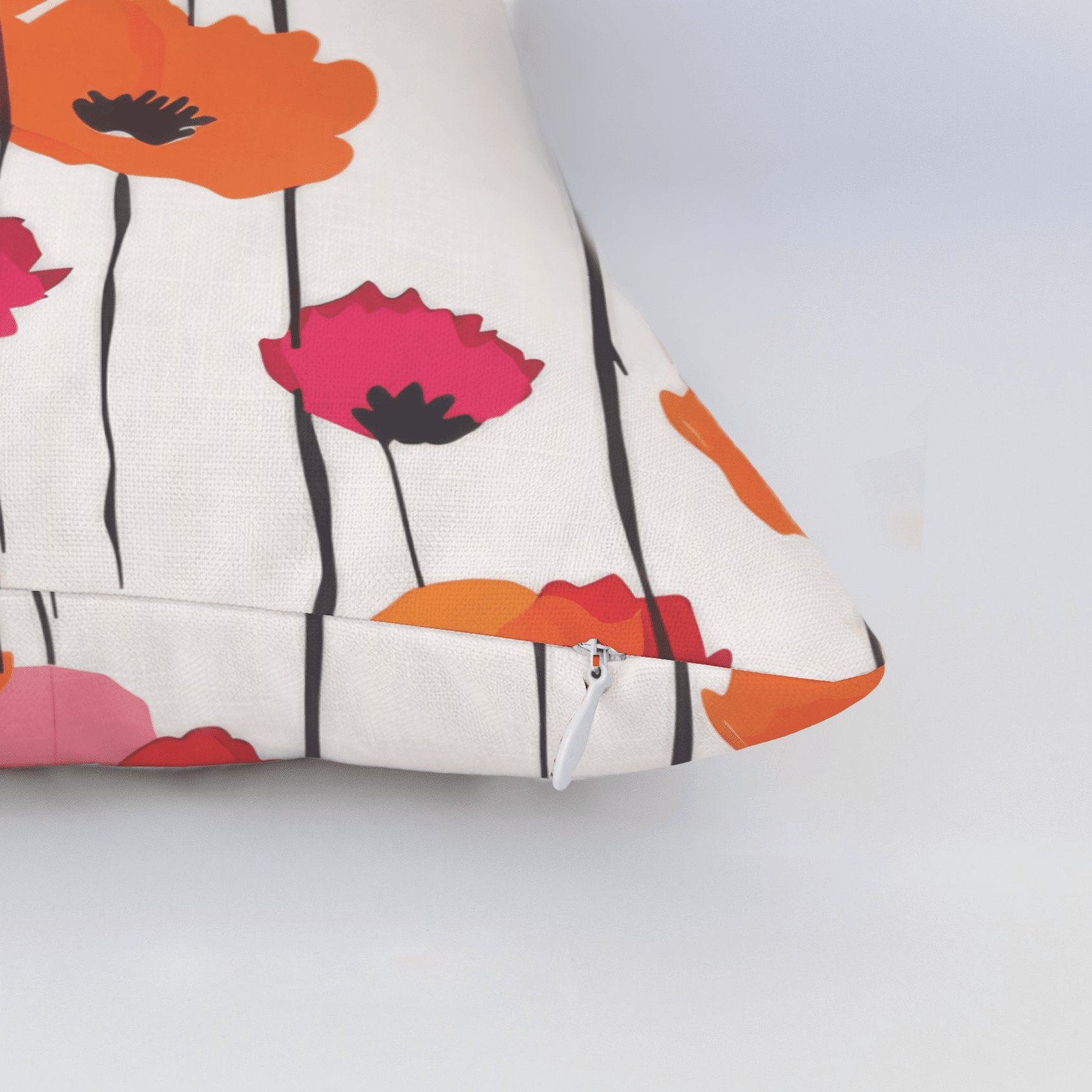 Piper's Poppy Parade Throw Pillow - Benton Lane Home - Lemon Park