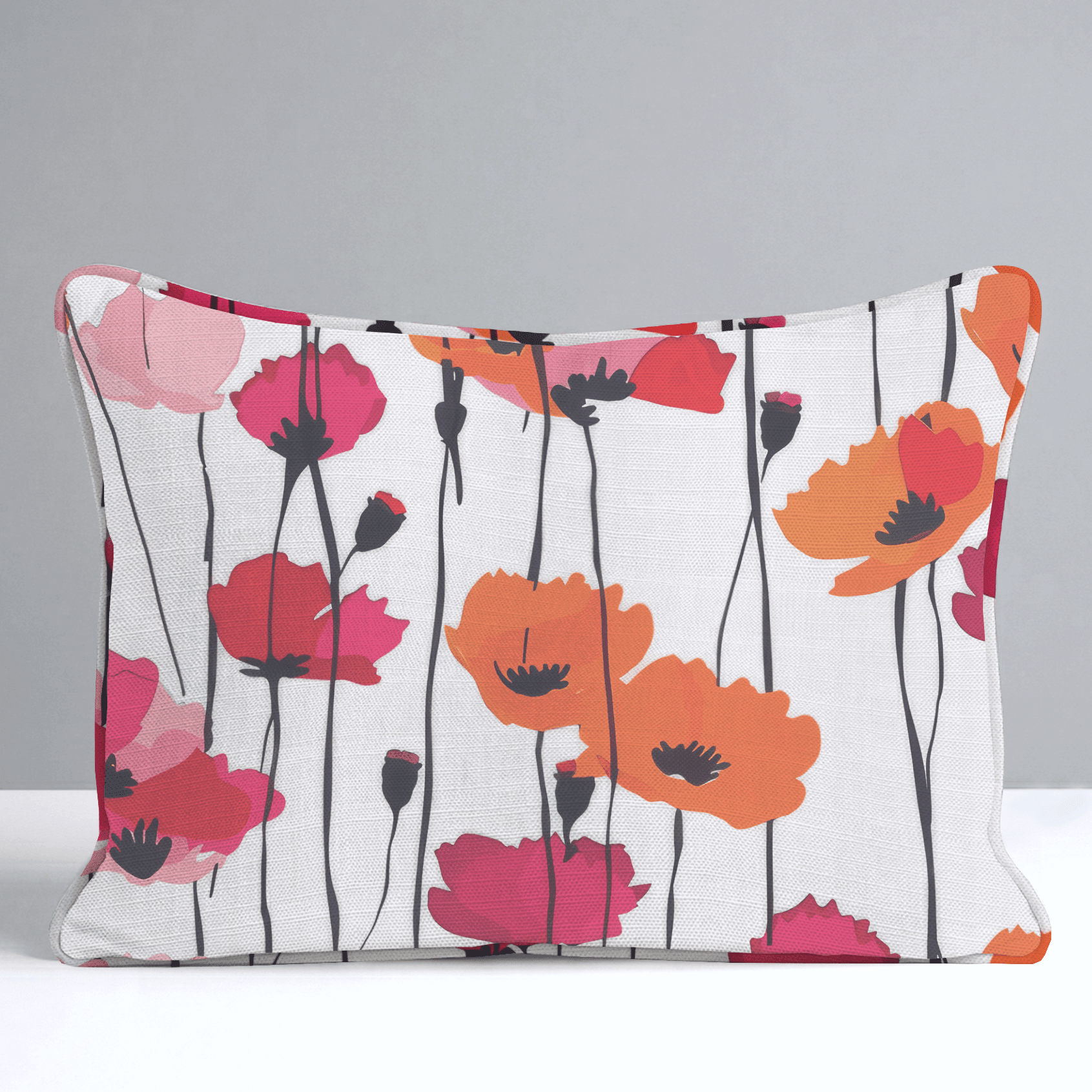 Piper's Poppy Parade Throw Pillow - Benton Lane Home - Lemon Park