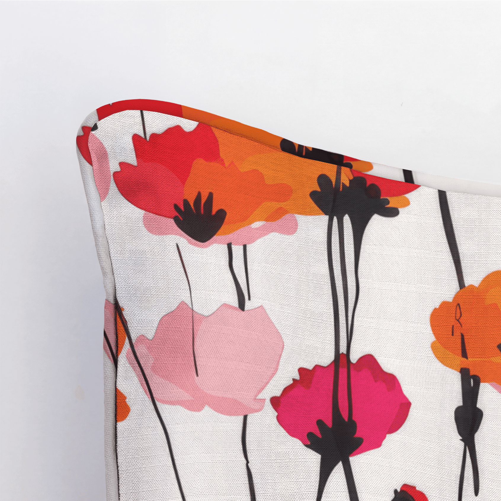 Piper's Poppy Parade Throw Pillow - Benton Lane Home - Lemon Park