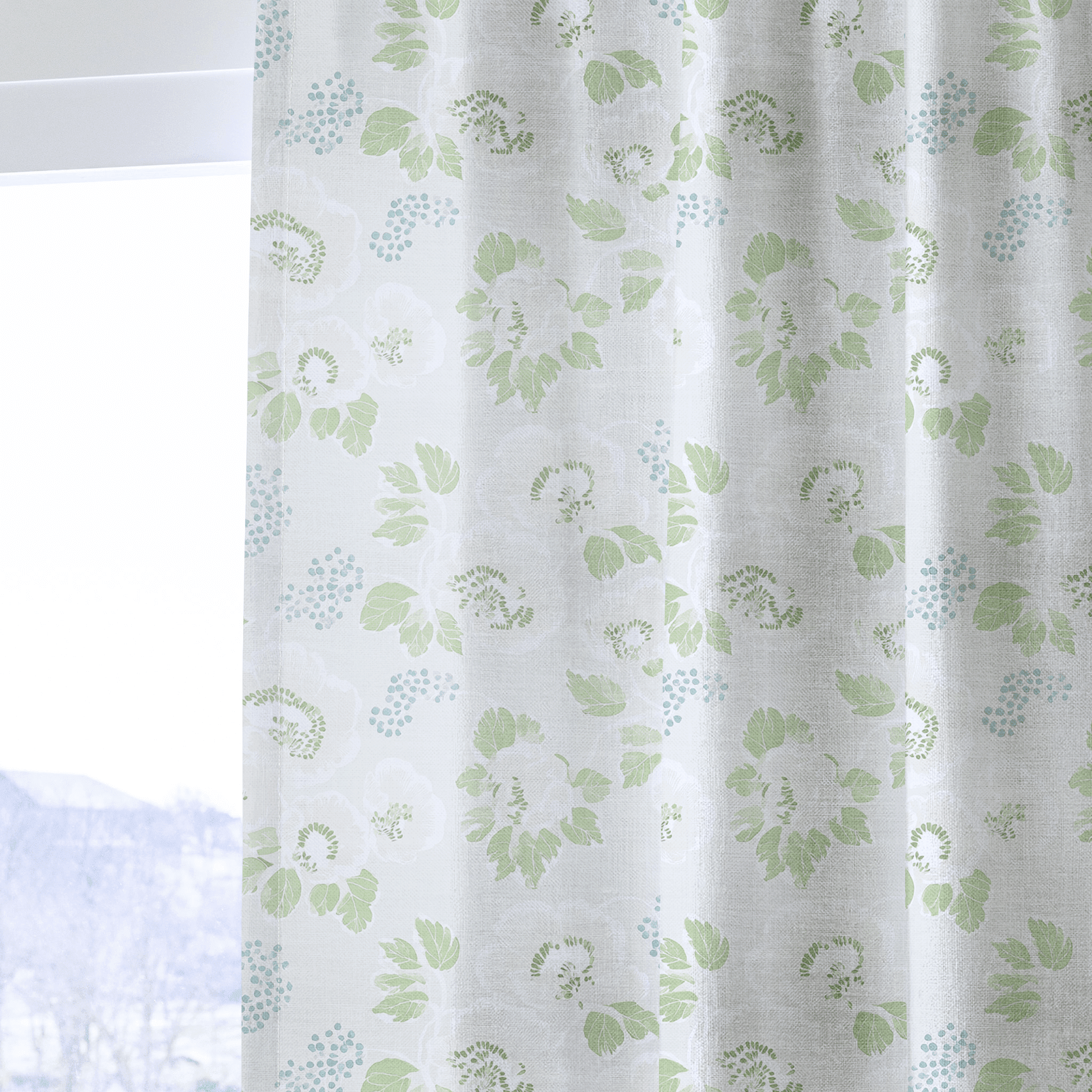 Pistachio Petals - Drapery - Benton Lane Home - Lemon Park