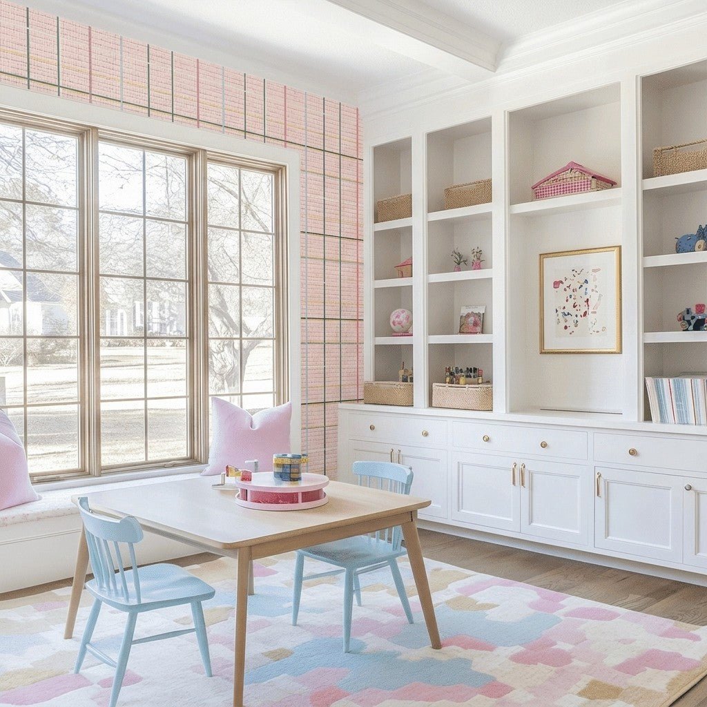 Plaid About You Faux Grasscloth Wallpaper - Benton Lane Home - Lemon Park
