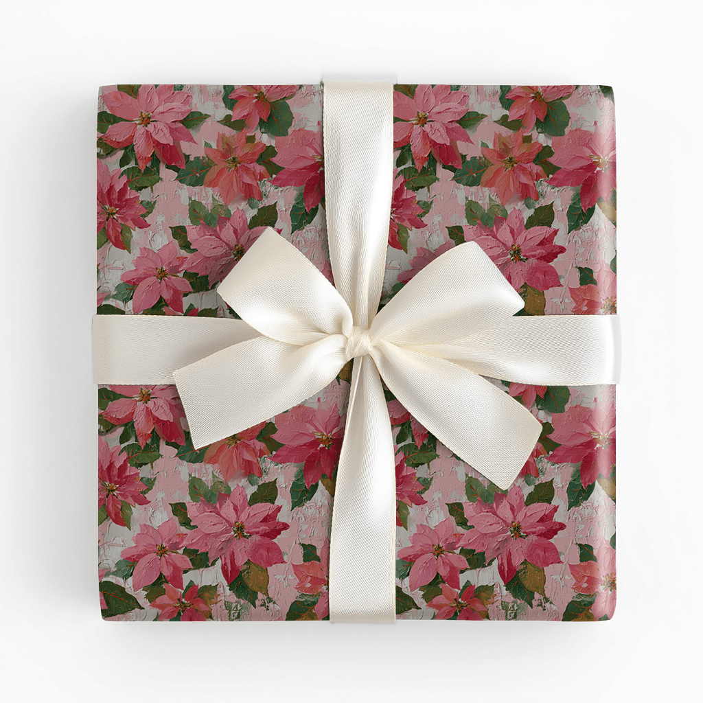 Poinsettia Pink - Wrapping Paper - Benton Lane Home - Lemon Park