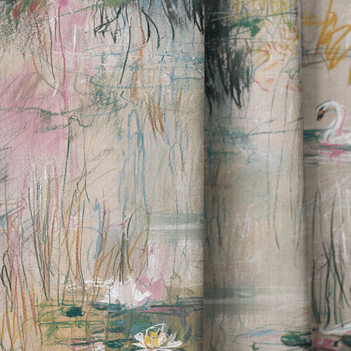 Poised Pond - Drapery - Benton Lane Home - Lemon Park