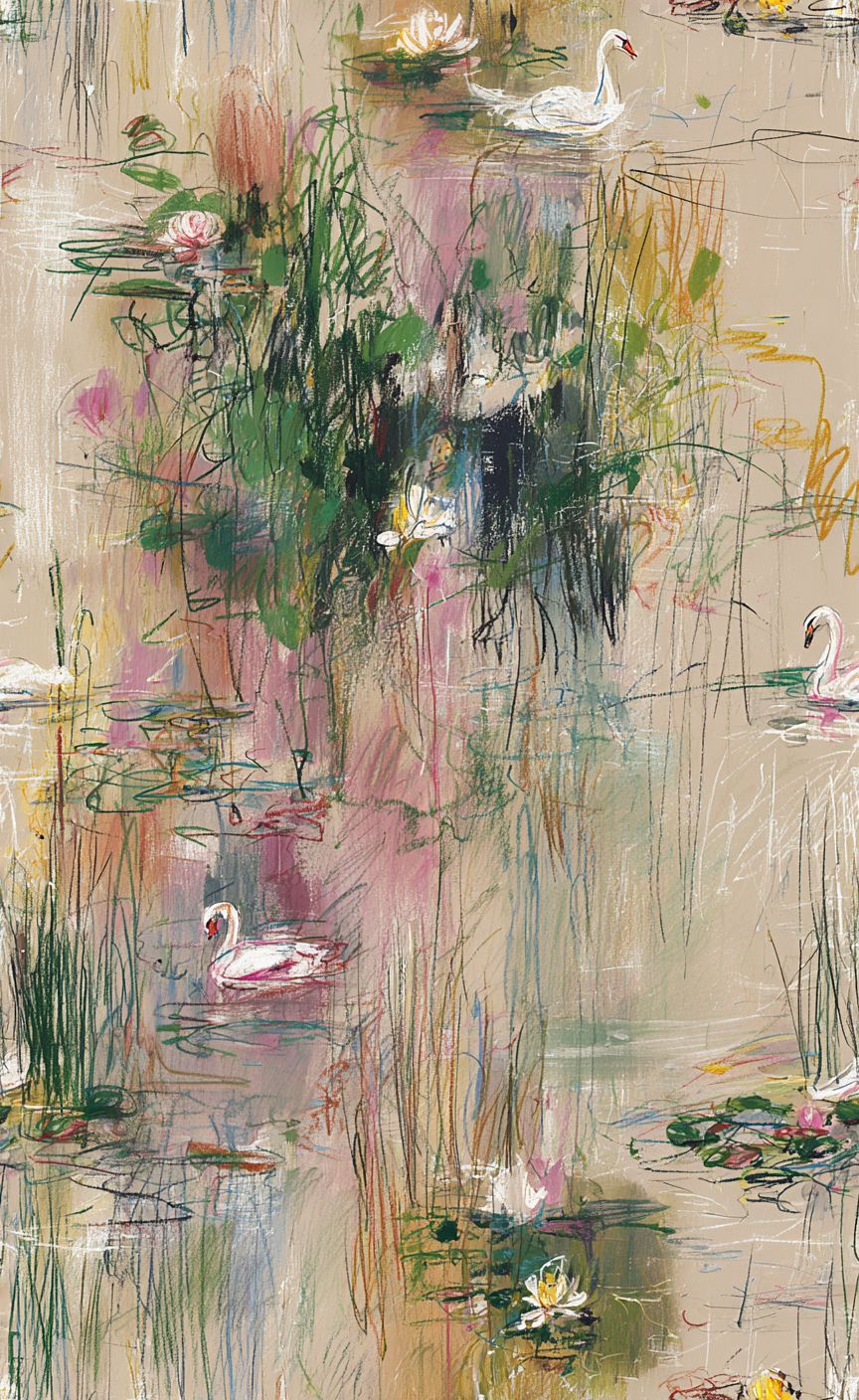 Poised Pond - Wall Mural - Benton Lane Home - Lemon Park