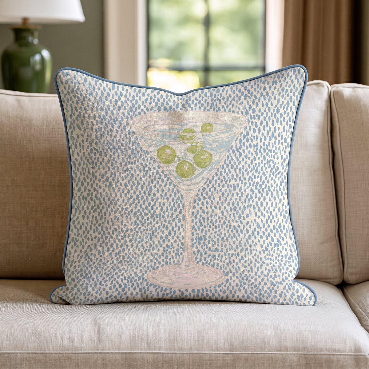 Polka Dot Martini Throw Pillow - Benton Lane Home - Hillcroft Home