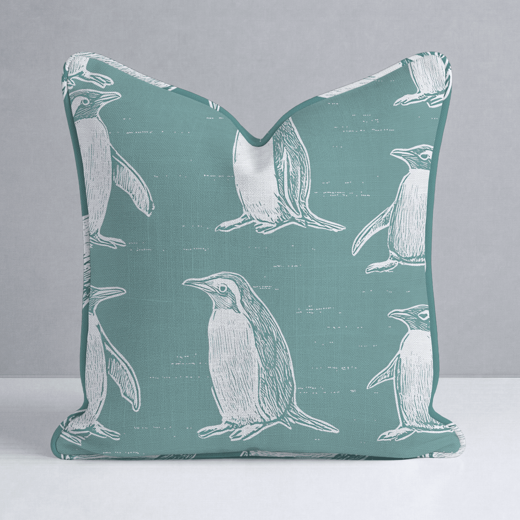 Polly Penguins Throw Pillow - Benton Lane Home - Lemon Park