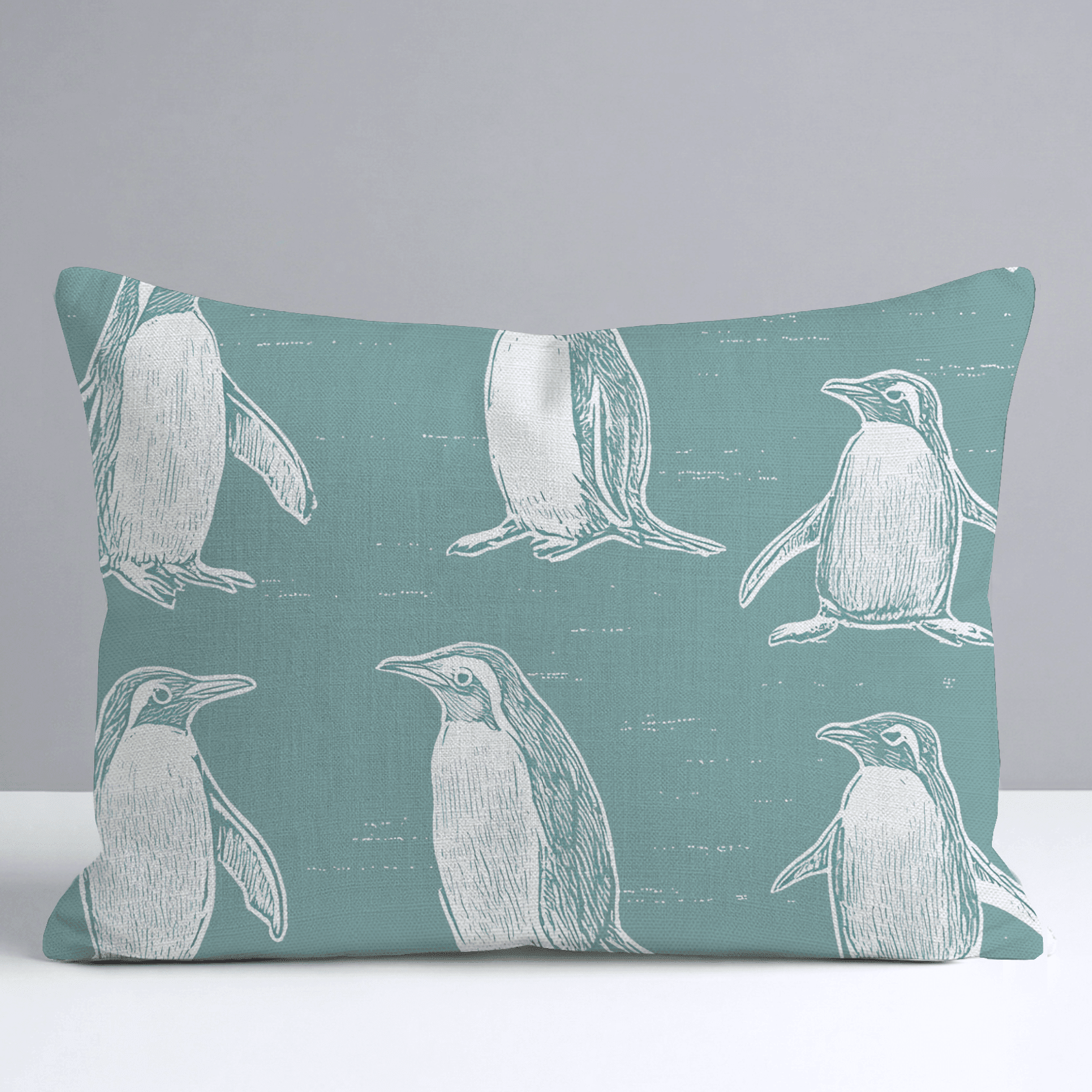 Polly Penguins Throw Pillow - Benton Lane Home - Lemon Park