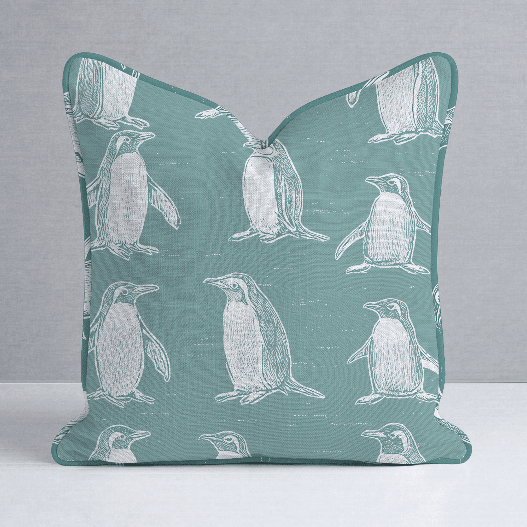 Polly Penguins Throw Pillow - Benton Lane Home - Lemon Park